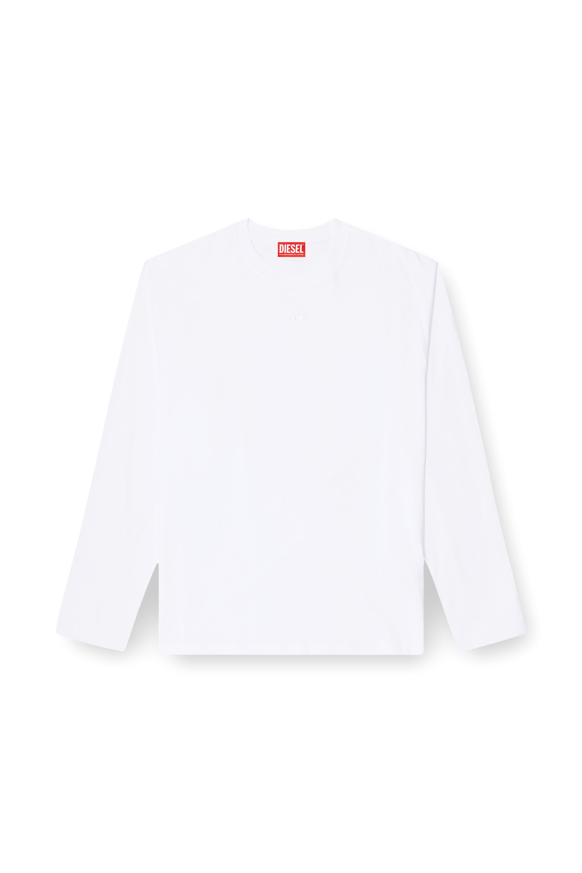 Diesel - T-KRISTIAN, T-shirt avec poignets &agrave; d&eacute;tail biker Homme in Blanc - 3