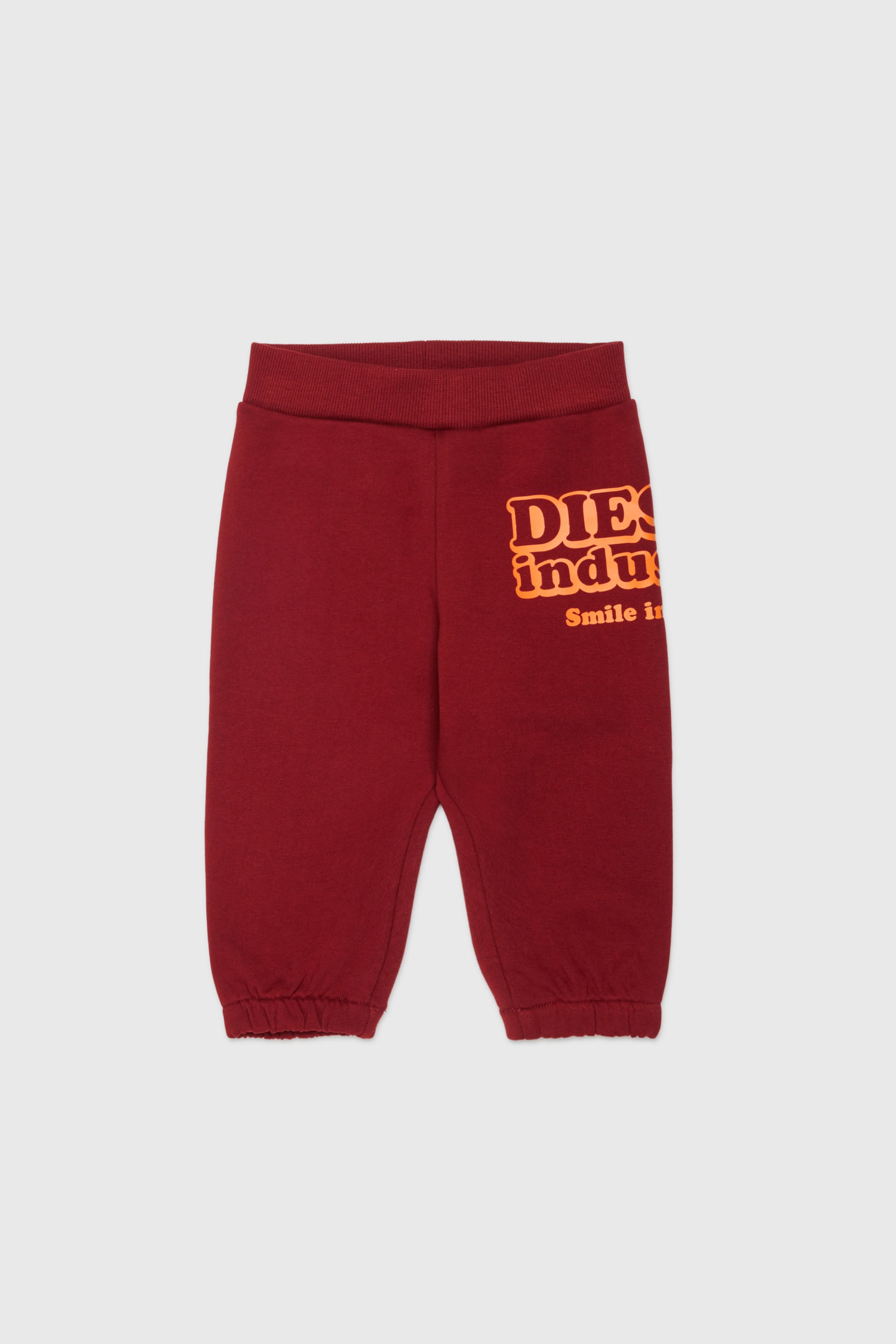 Diesel - PLODIMIB, Pantalon de surv&ecirc;tement en coton avec imprim&eacute; Diesel Industry Homme in Rouge - 1