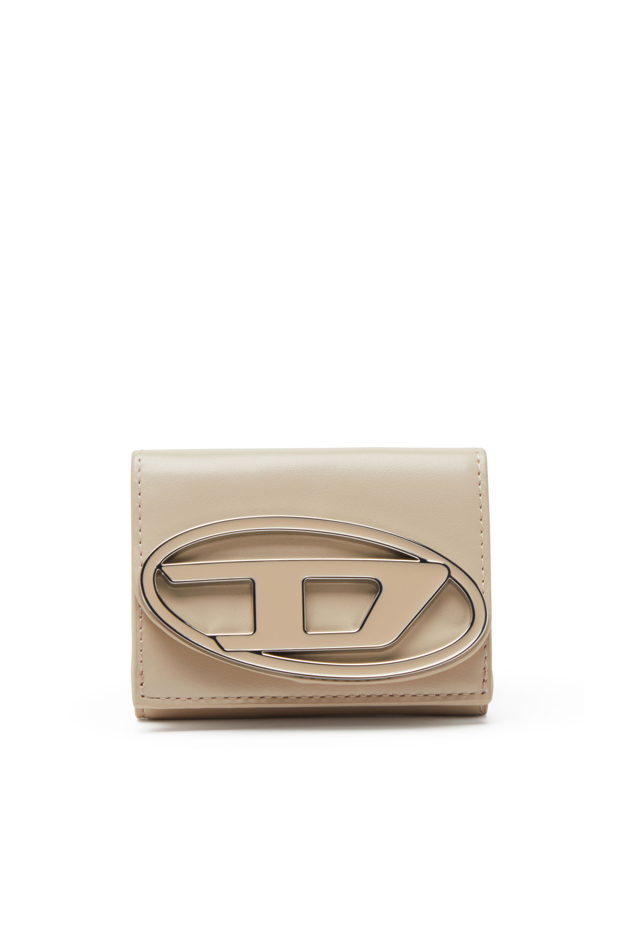 Diesel - 1DR TRI FOLD COIN XS II, Portefeuille en cuir à trois volets Femme in Beige - 1