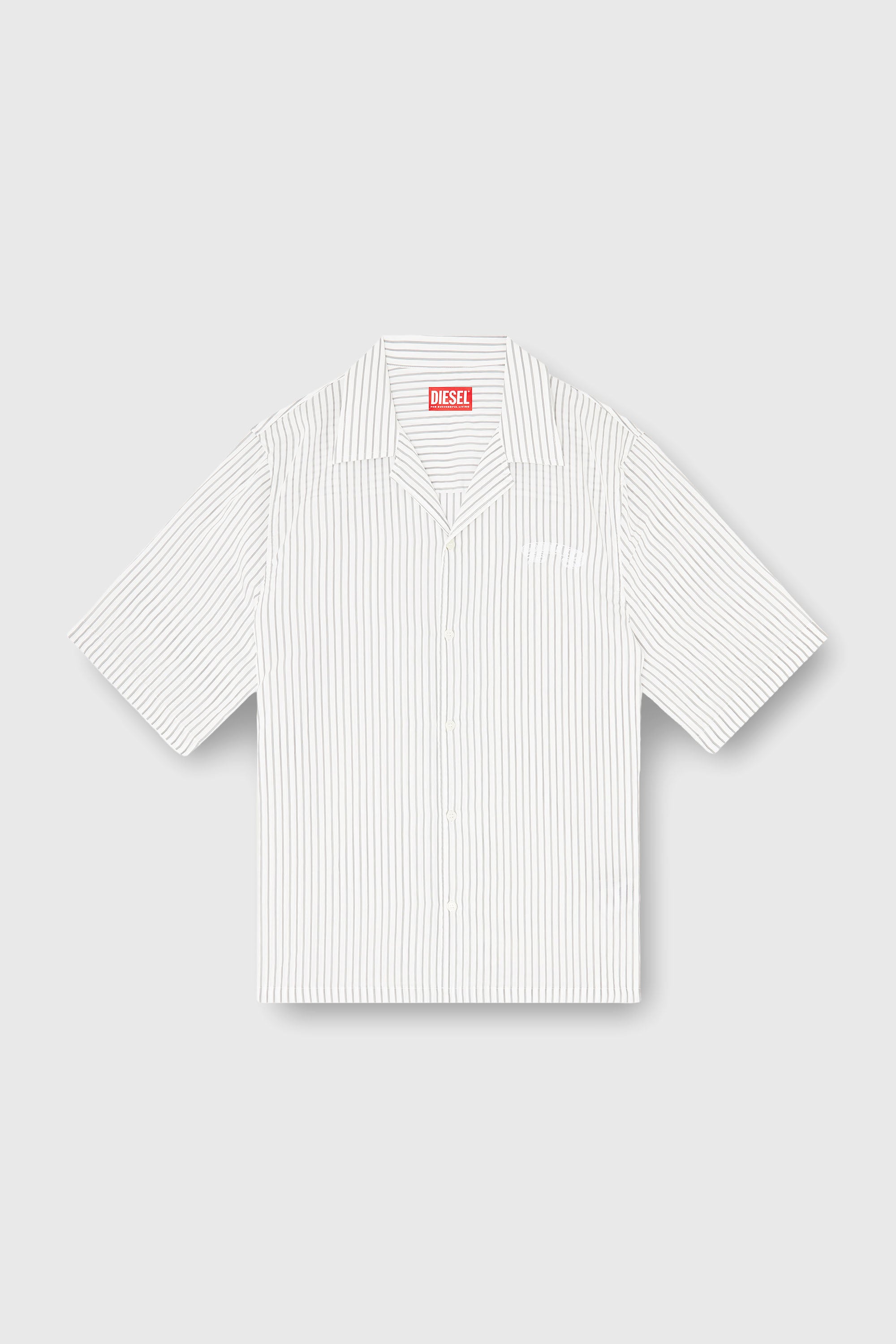Diesel - S-MAC-EFBV, Chemise &agrave; manches courtes en modal &agrave; rayures fines Homme in Polychrome - 2