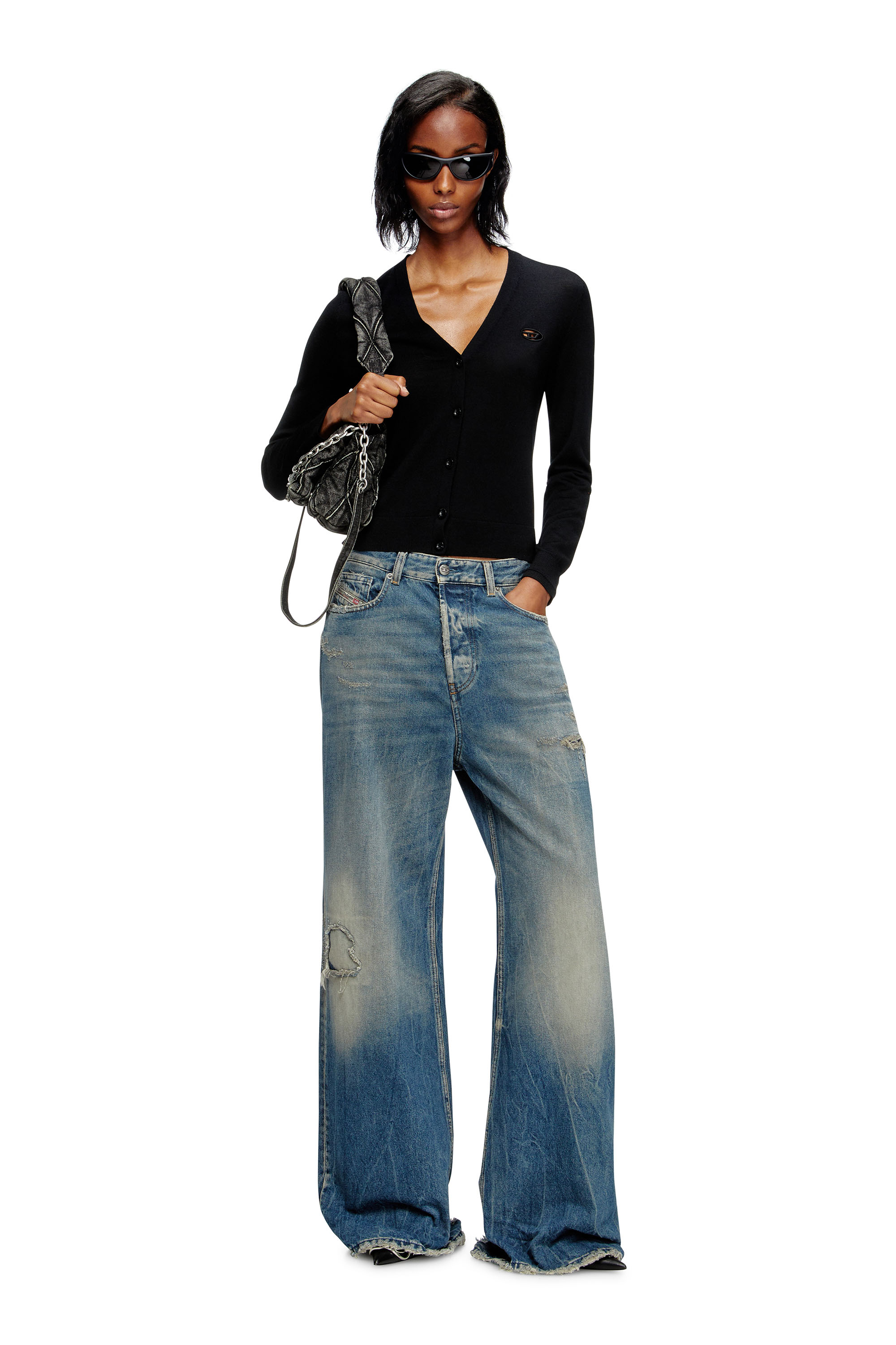 Diesel - Relaxed Jeans 1996 D-Sire 09M28 Femme, Bleu moyen - Image 2