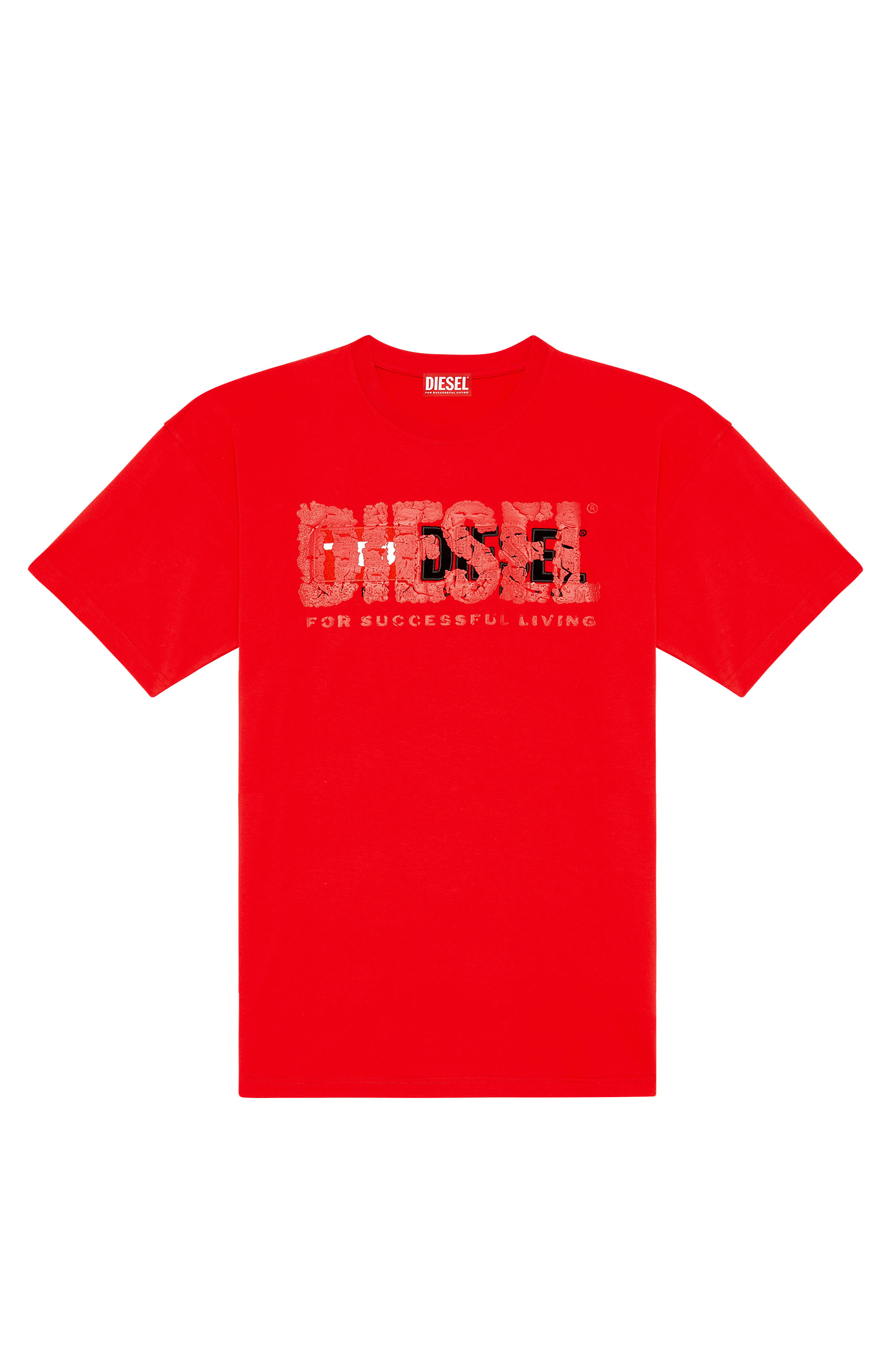 Diesel - T-NABEL-M1, Homme T-shirt avec double logo in Rouge - Image 3