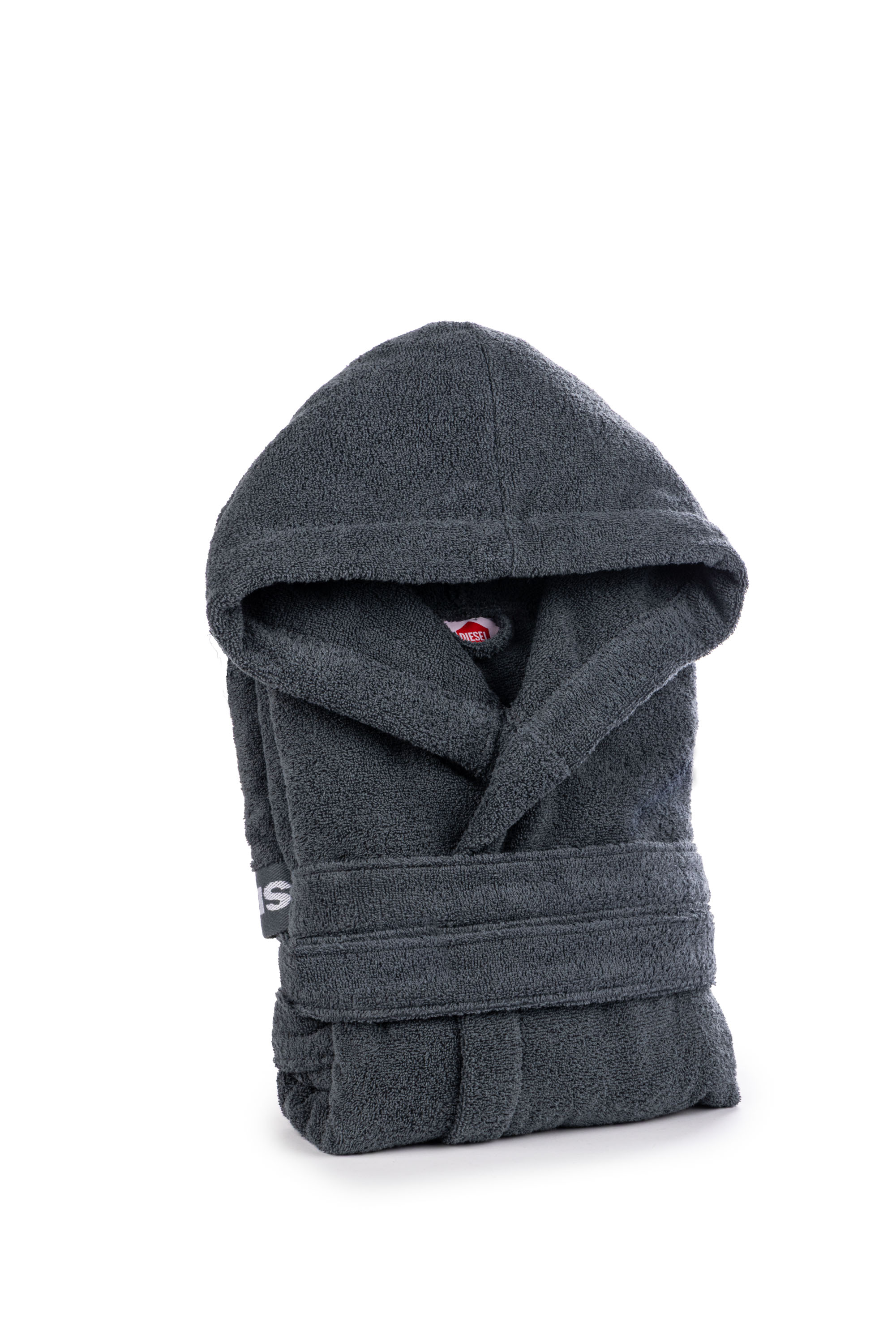 Diesel - 1015101 LOGO-COTTON BATHROBE SIZE S GREY, Peignoir en Éponge de Coton, taille S Mixte in Gris - 1