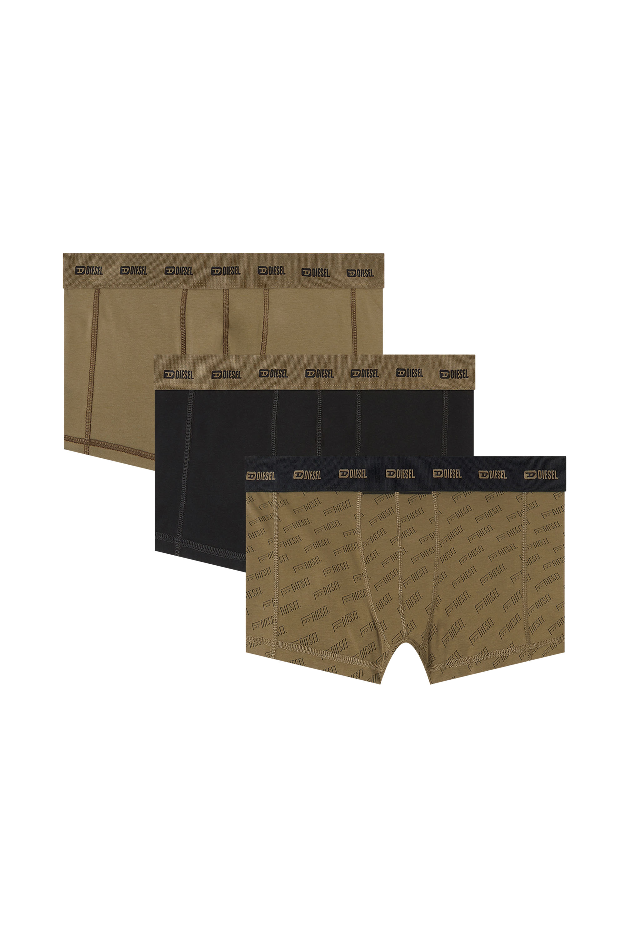 Diesel - DAMIEN-UTLT-3PACK, Lot de 3 boxers avec logo stylisé Homme in Vert - 1