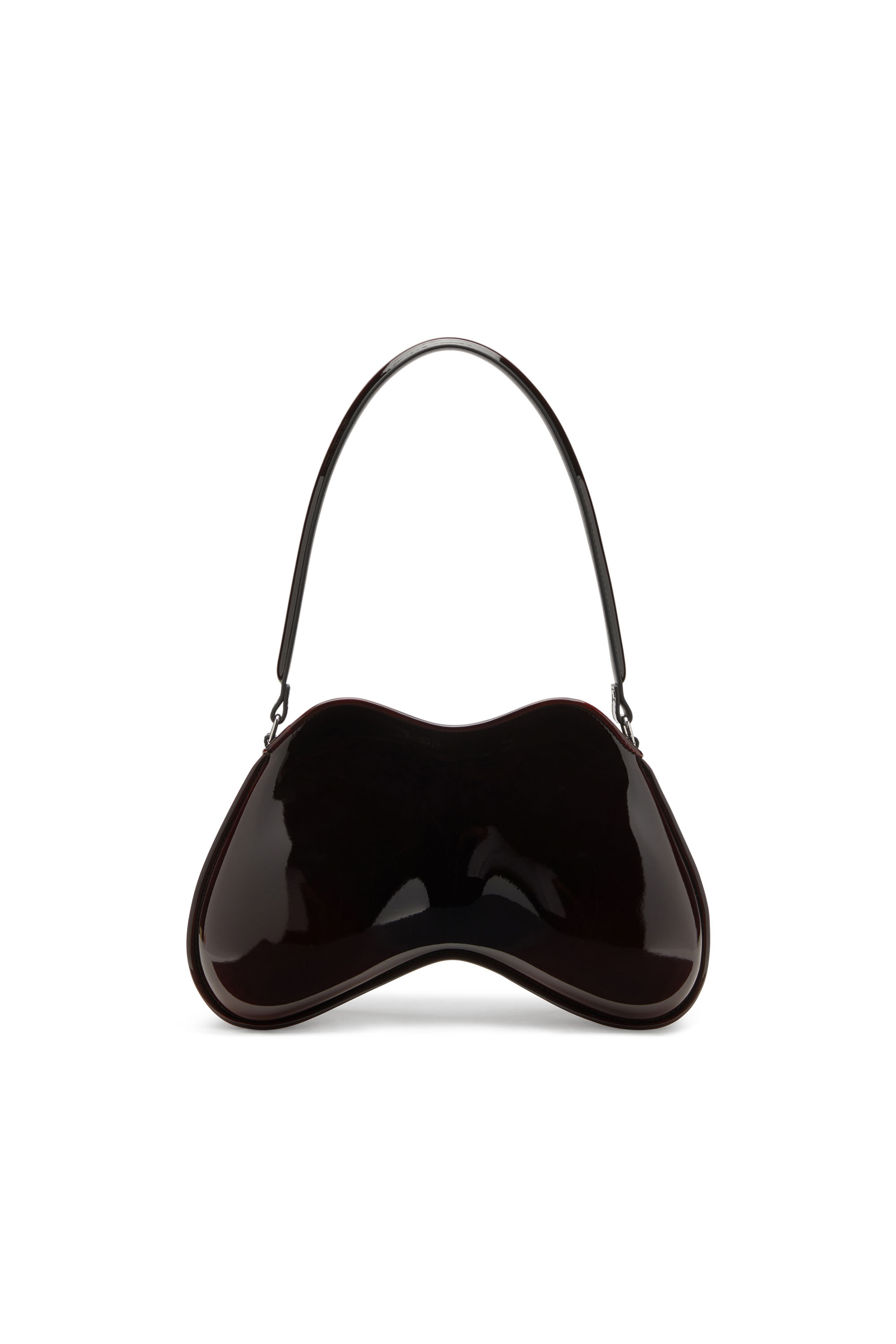 Diesel - DOUBLE-D SHOULDER, Double-D-Sac épaule rigide en PU brillant dégradé Femme in Rouge - 3