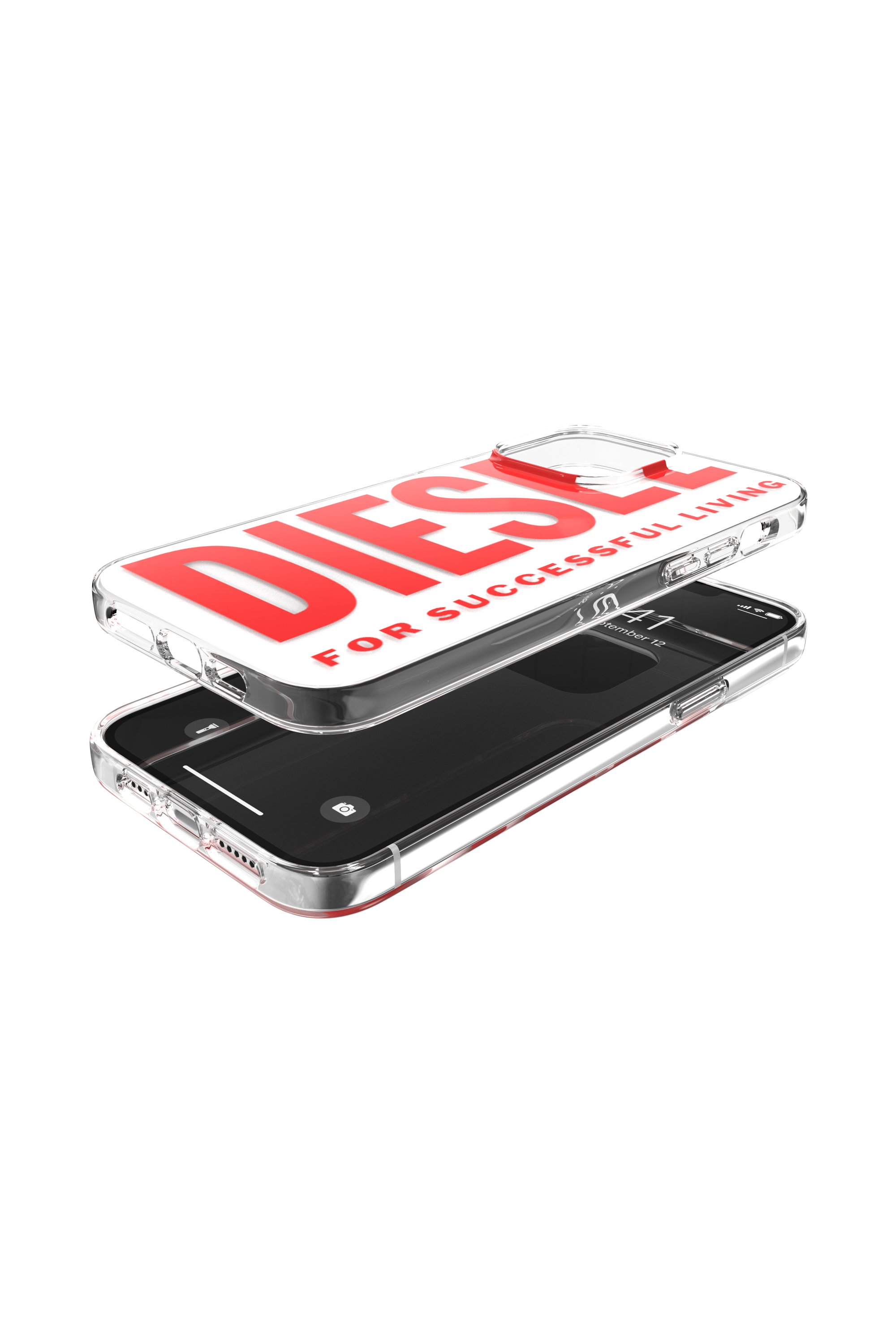 Diesel - 48300 STANDARDASE, Coque en TPU ultra-l&eacute;ger for iPhone 13 Pro Max Mixte in Rouge - 3