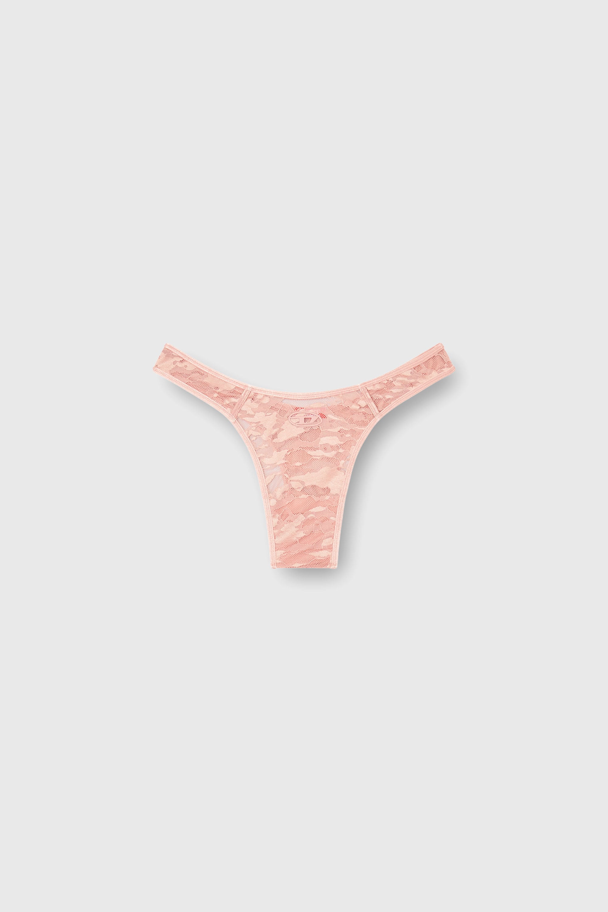 Diesel - MICRO-PUNCHY-UTLT, String en dentelle de nylon avec Oval D Femme in Rose - 2