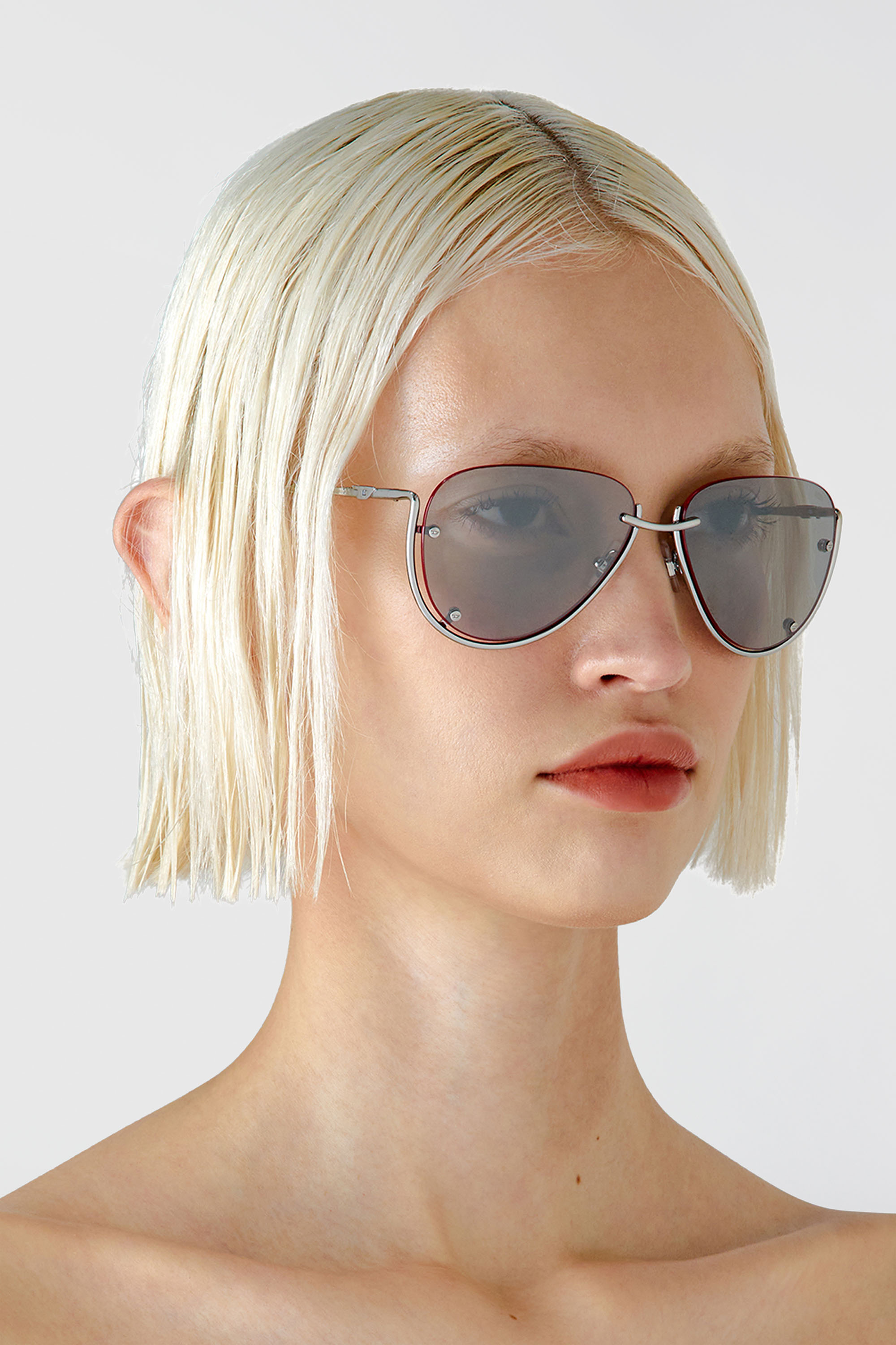 Diesel - 0DL1003, Lunettes de soleil de mod&egrave;le pilote Mixte in Gris argent&eacute; - 5