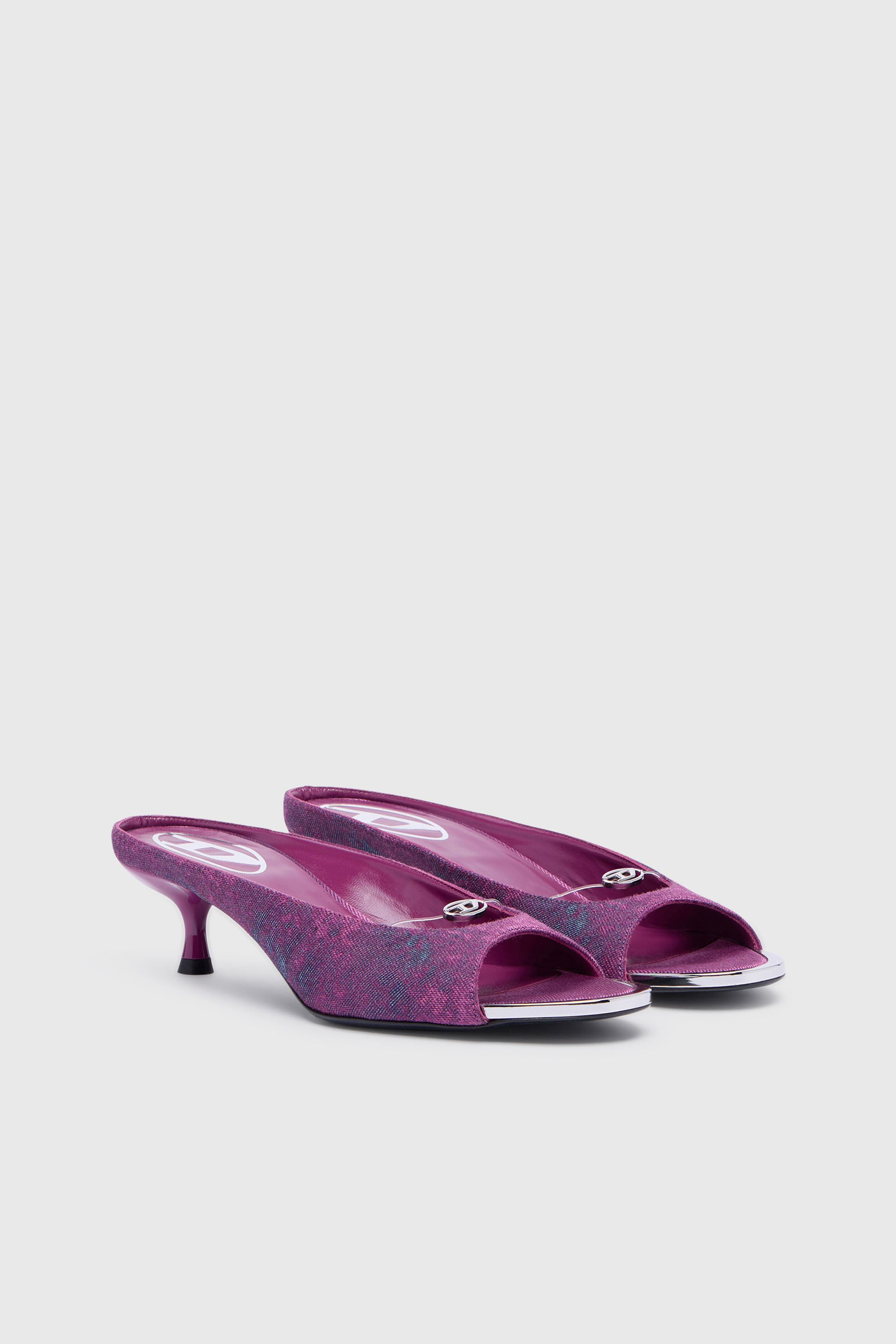 Diesel - D-DIAM'S-SA-40, D-Diam&rsquo;s-Mule en denim avec Oval D flottant Femme in Violet - 2