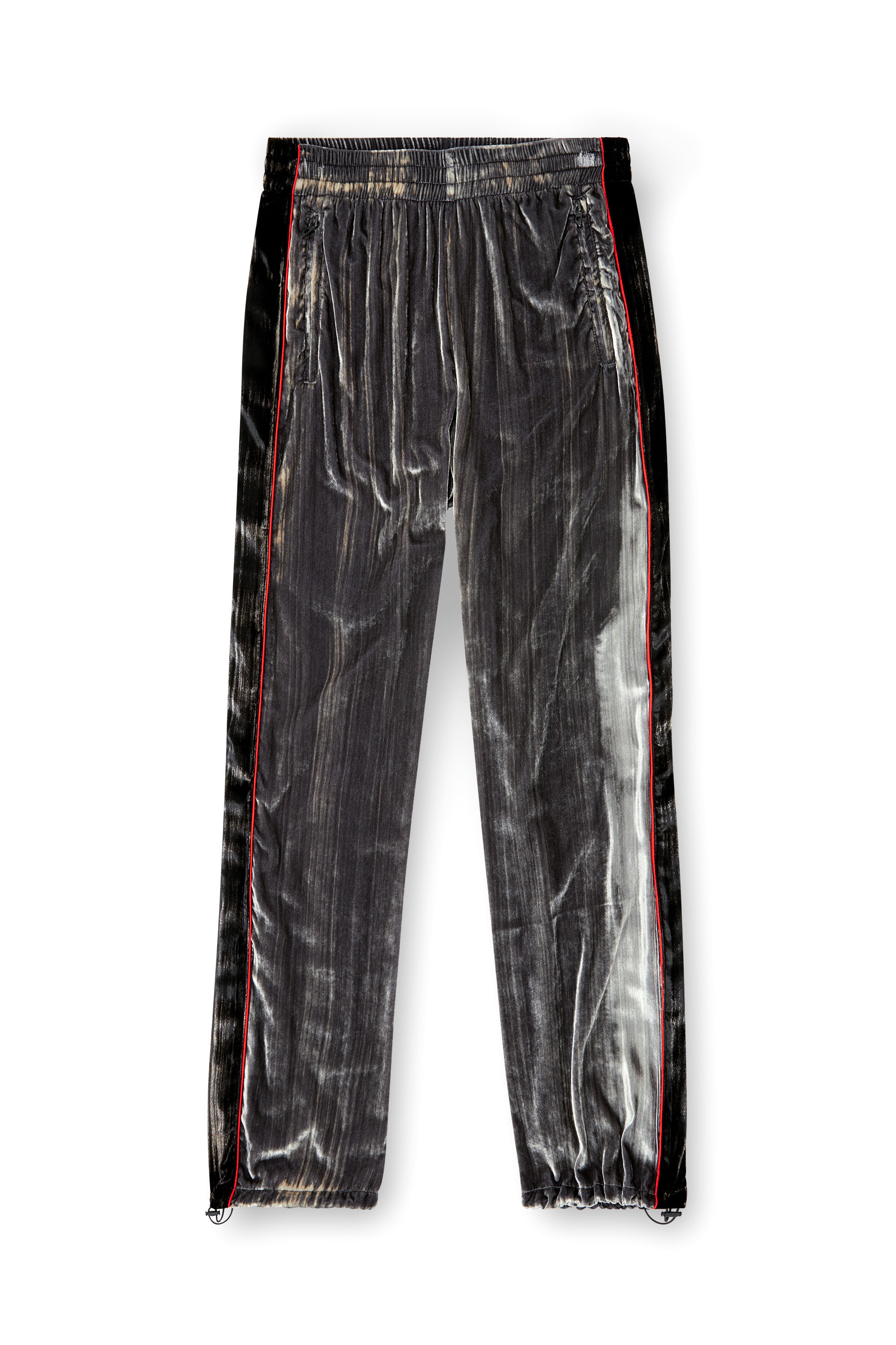 Diesel - P-HAY-FEM, Pantalon de survêtement en velours traité Femme in Gris - 3