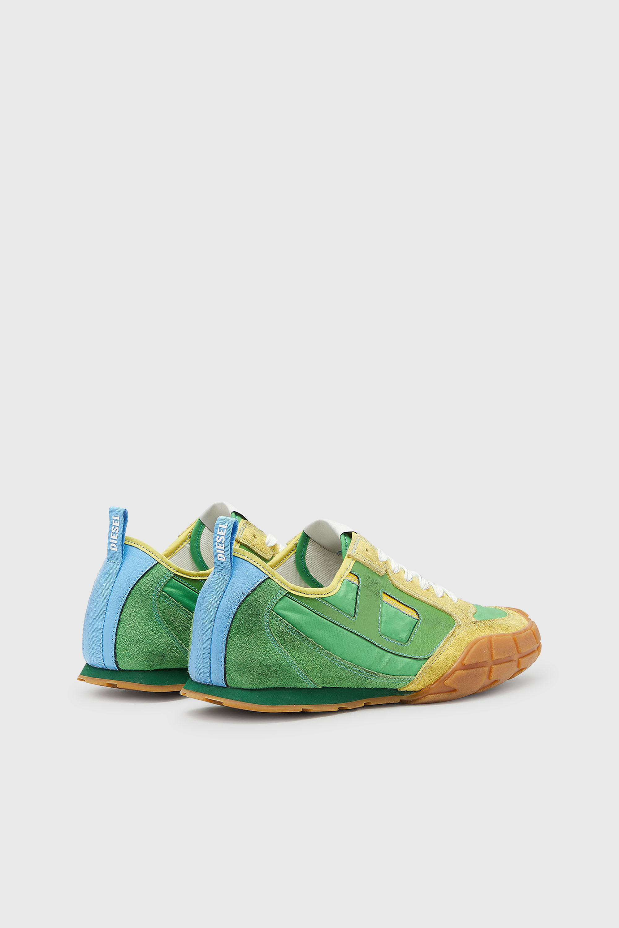 Diesel - S-PAGODHA LOW, S-Pagodha - Baskets en cuir et nylon Homme in Vert - 3