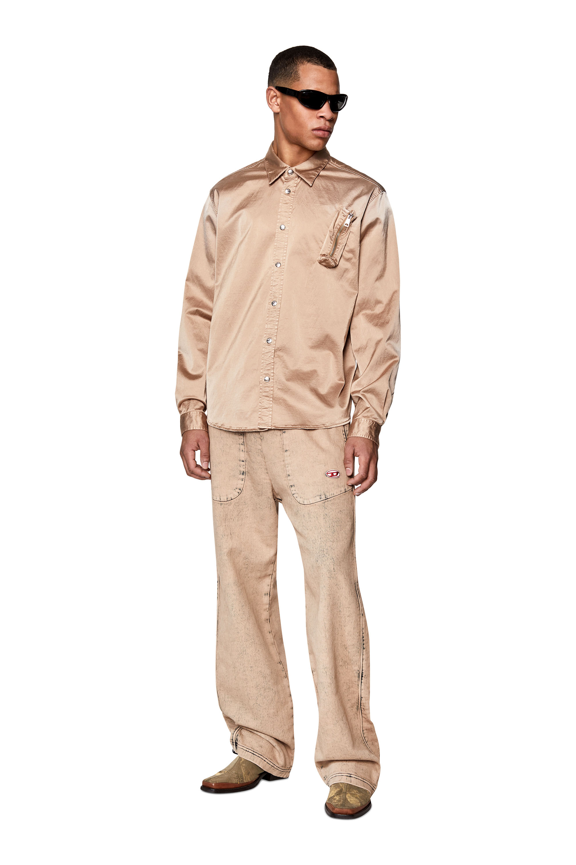 D-Martians Track Denim 09D16 Straight, Marron Clair Diesel - D-Martians Track Denim 09D16 Straight, Marron Clair - Image 1