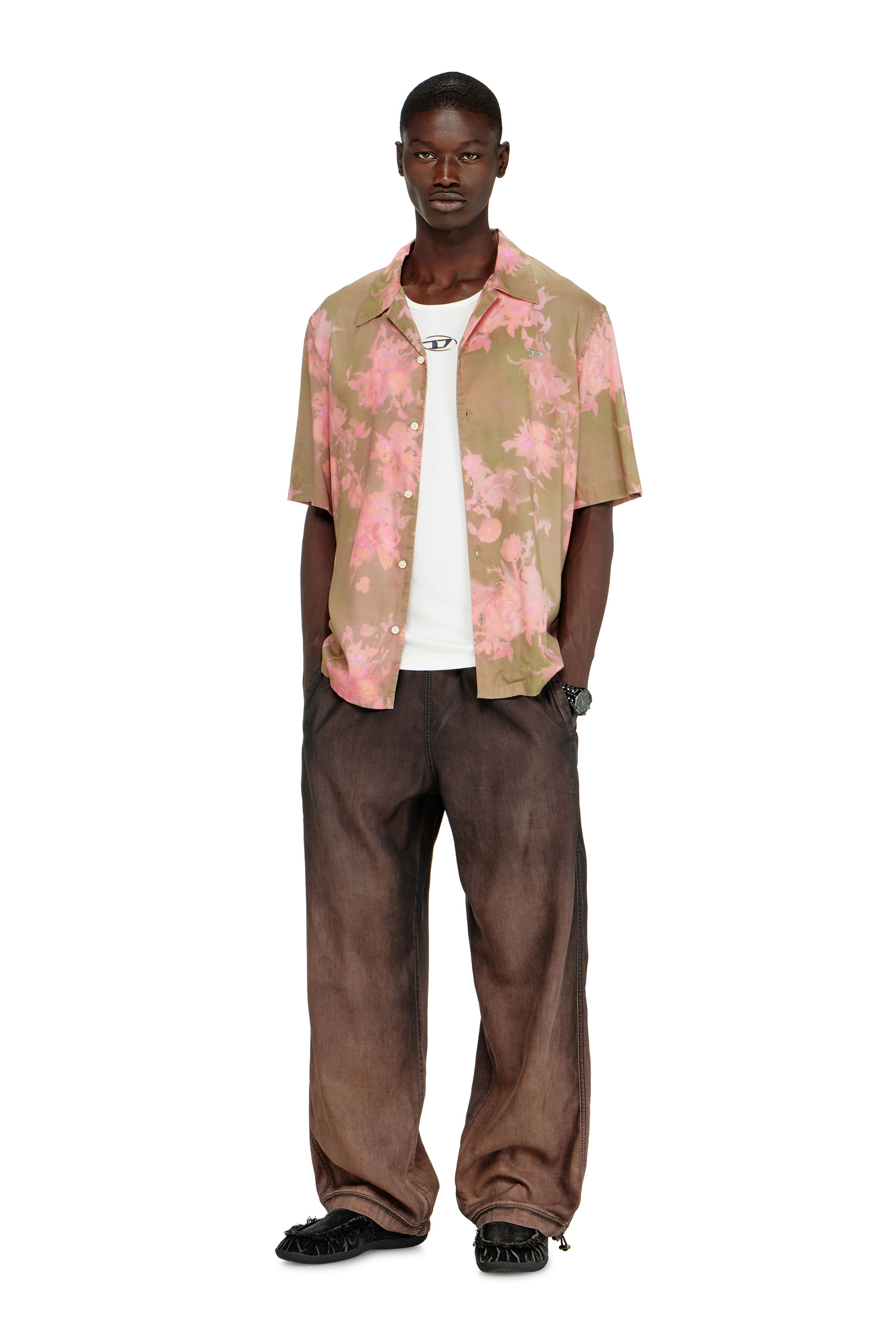 Diesel - S-BRAD-QMCE, Chemise en lyocell &agrave; imprim&eacute; floral int&eacute;gral Homme in ToBeDefined - 2