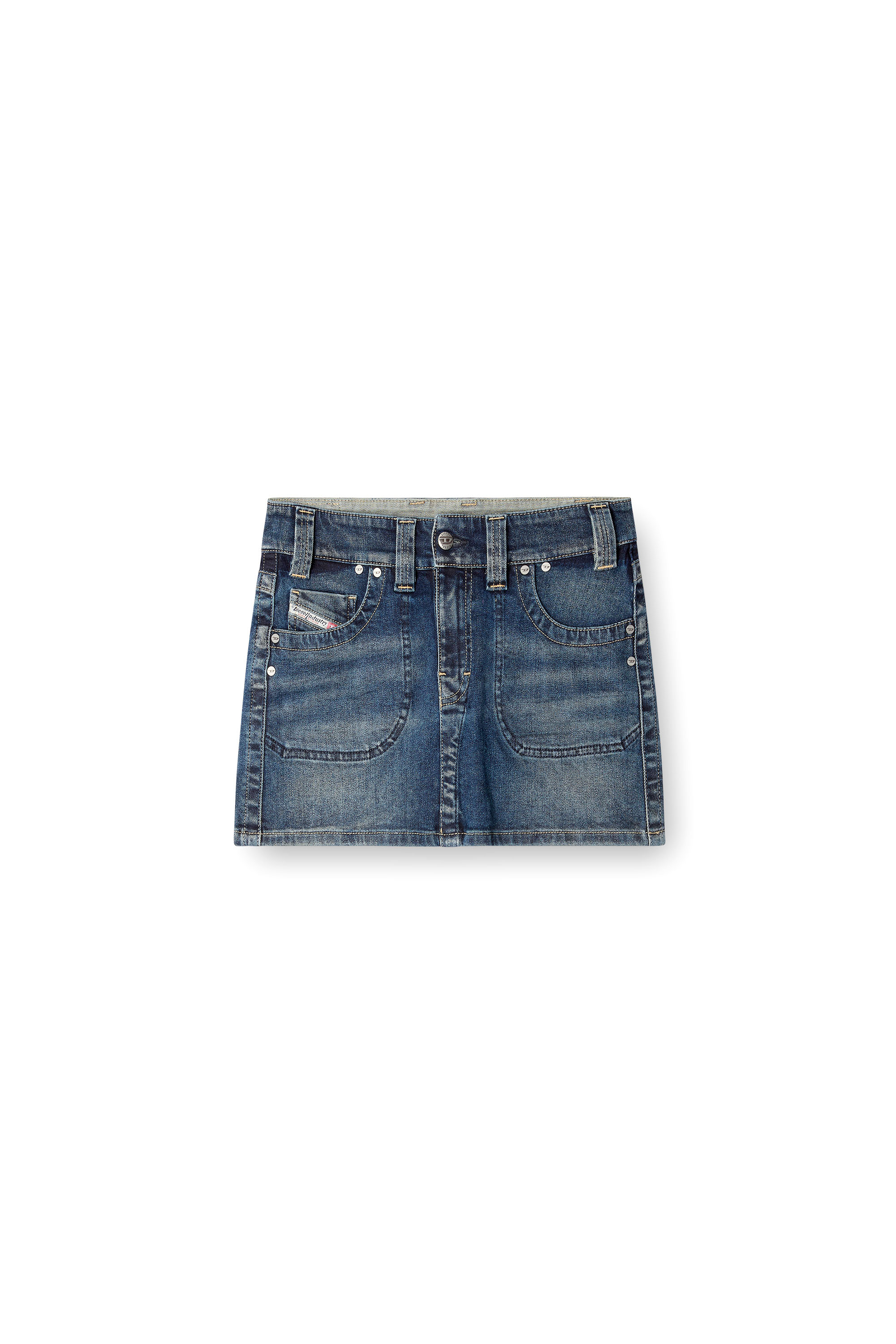 Diesel - DE-RAGO-RE, Mini-jupe en denim Rehab Femme in Bleu - 2