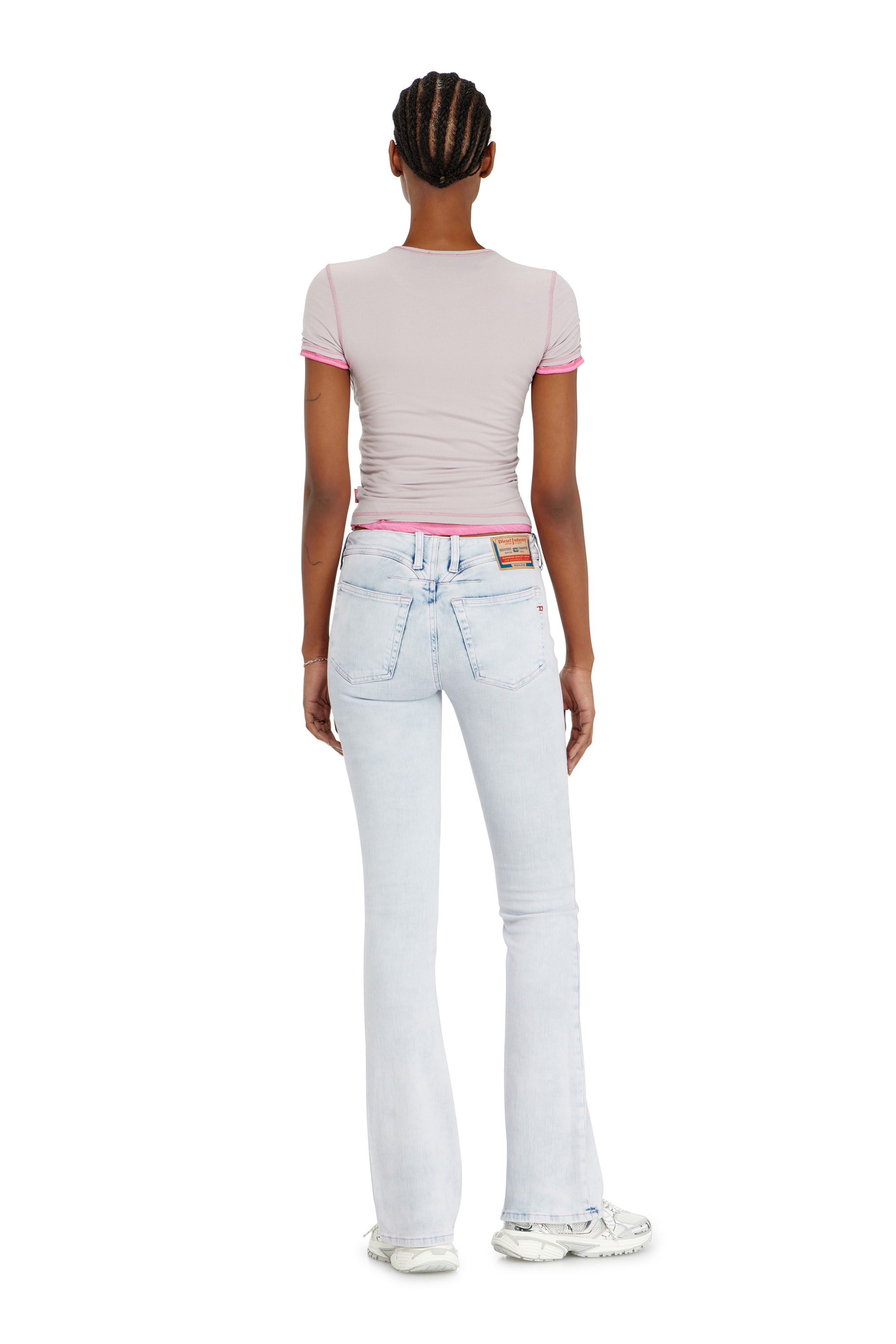 Diesel - Bootcut Jeans 1969 D-Ebbey 0HDBH Femme, Bleu Clair - Image 3