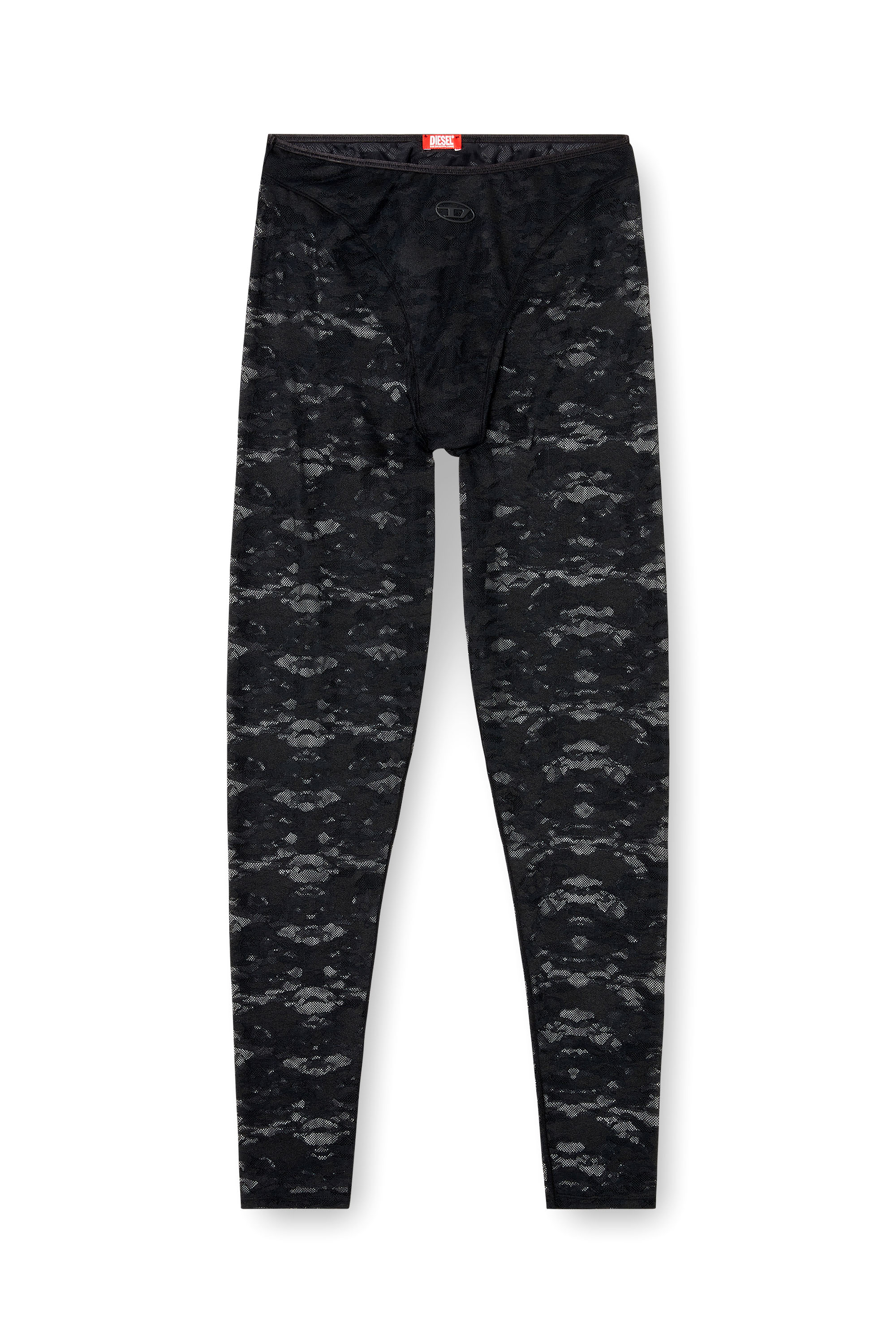 Diesel - HAYLEY-UTLT, Leggings en dentelle nylon camouflage Femme in Noir - 4