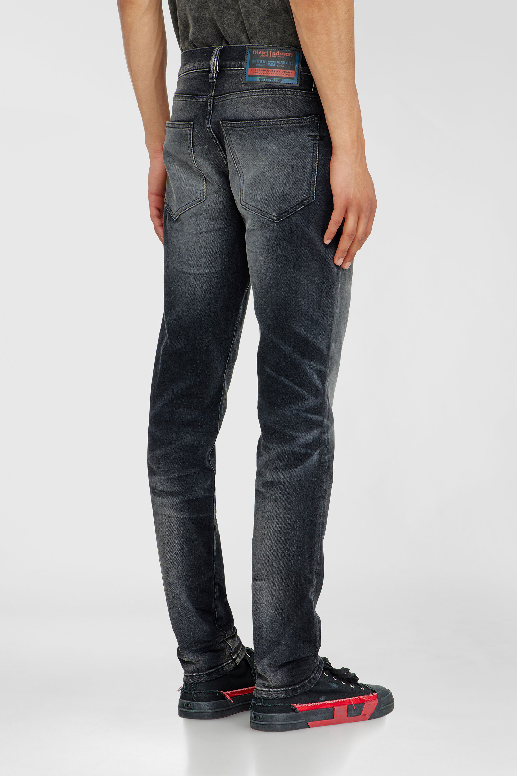 Diesel - Slim Jeans 2019 D-Strukt 09P38 Homme, Noir/Gris fonc&eacute; - Image 5