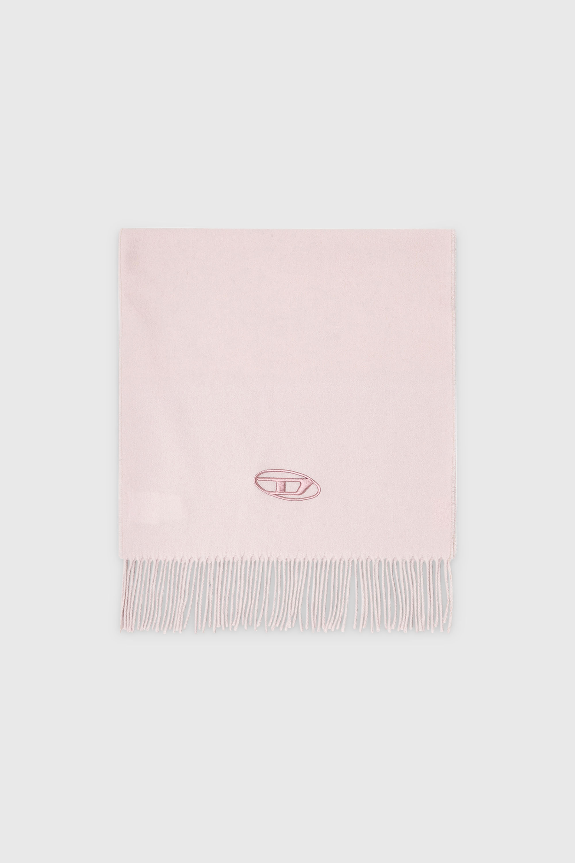 Diesel - S-IMON-D-LONG, &Eacute;charpe en m&eacute;lange de laine &agrave; bords frang&eacute;s Mixte in Rose - 1