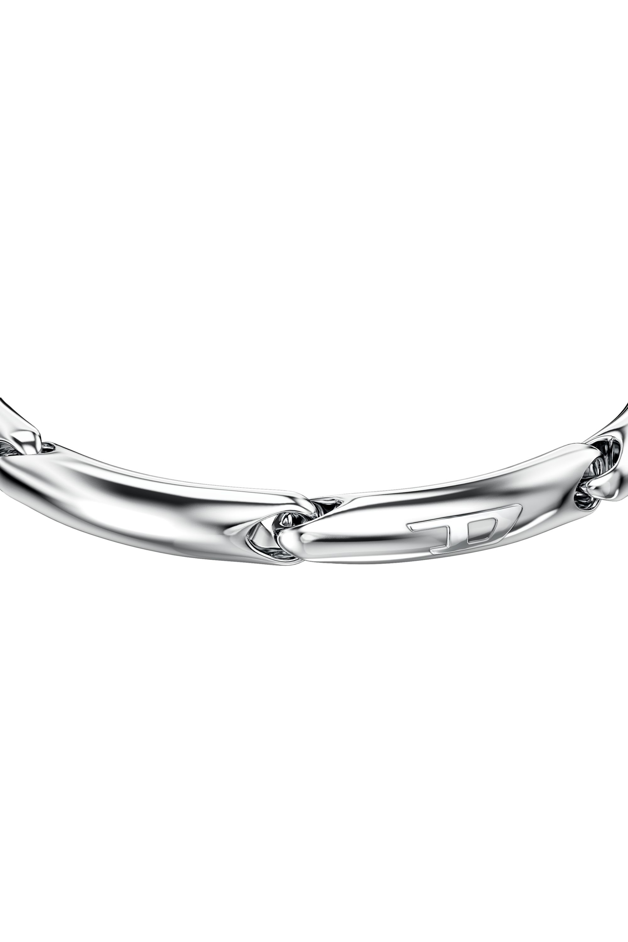Diesel - DX1696040 JEWELLERY, Bracelet cha&icirc;ne en acier inoxydable Mixte in Gris argent&eacute; - 3