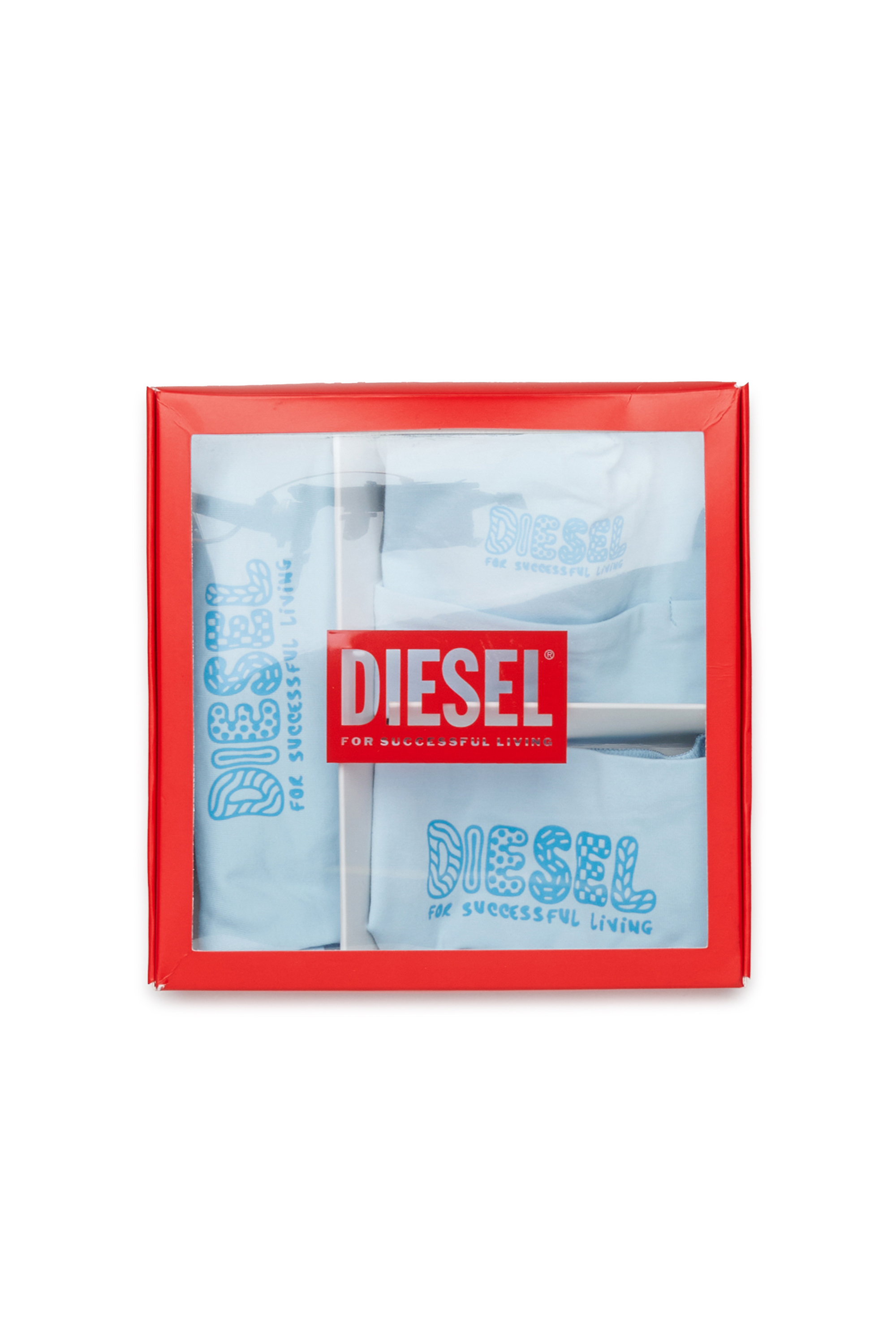 Diesel - UBBYBOX-NB, Ensemble nouveau-n&eacute; avec imprim&eacute; doodle-logo Mixte in Bleu - 4