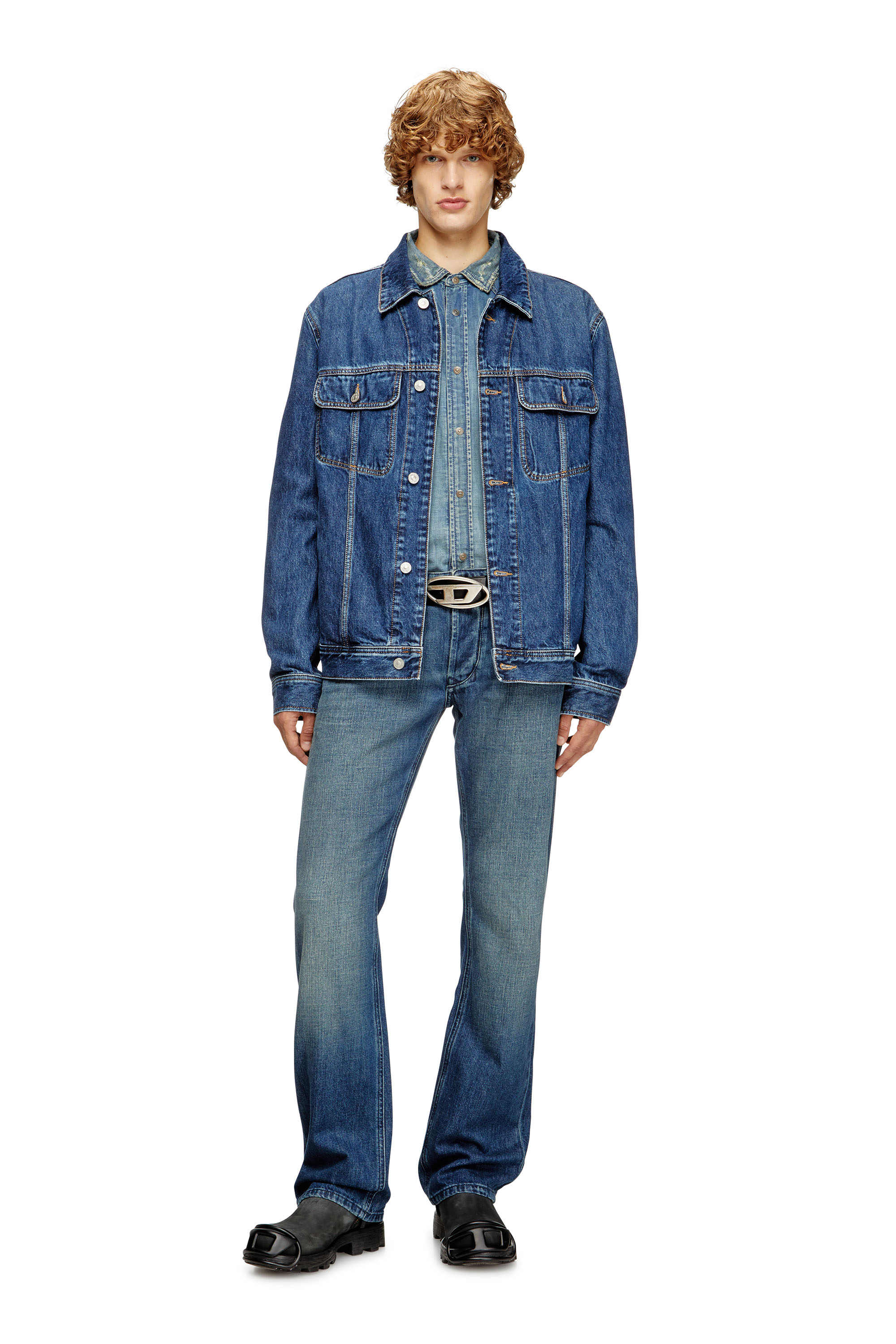 Diesel - Regular Jeans 1985 Larkee 0DBDS Homme, Bleu Foncé - Image 2