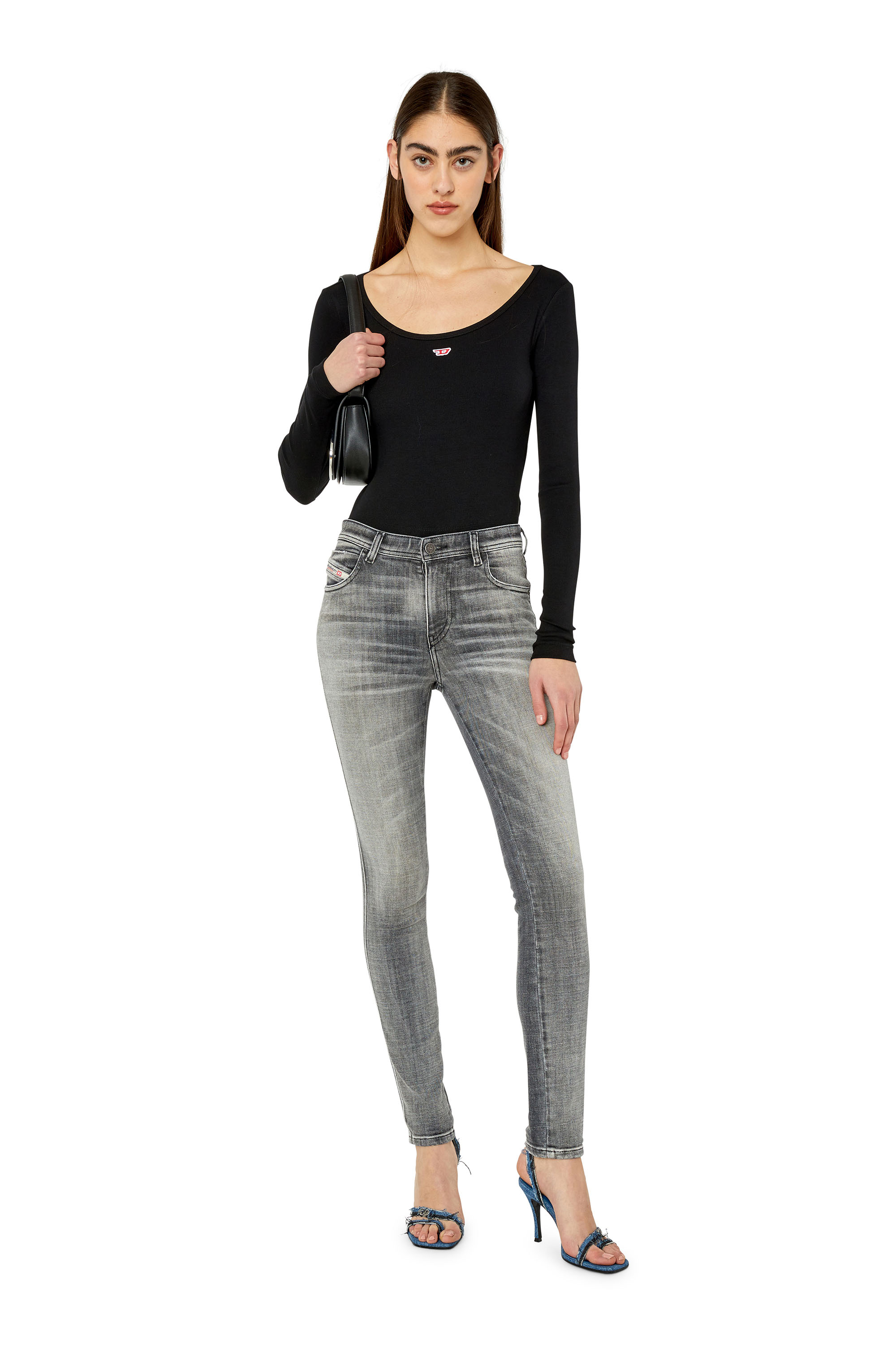 Diesel - Skinny Jeans 2015 Babhila 09E71, Skinny Jeans - 2015 Babhila Femme in Gris - 1