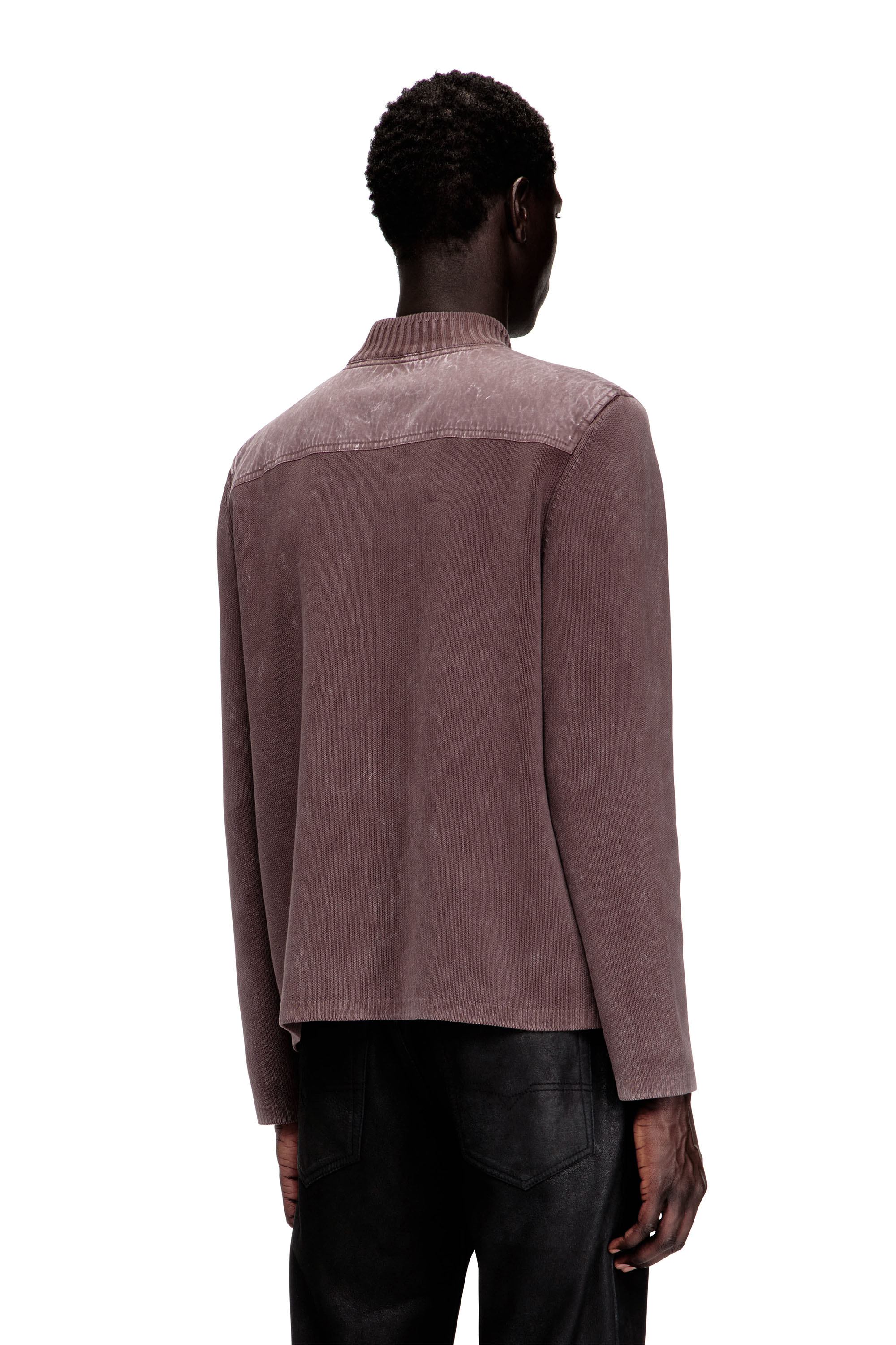 Diesel - K-GEROME, Cardigan zipp&eacute; avec poches cargo Homme in Marron - 4