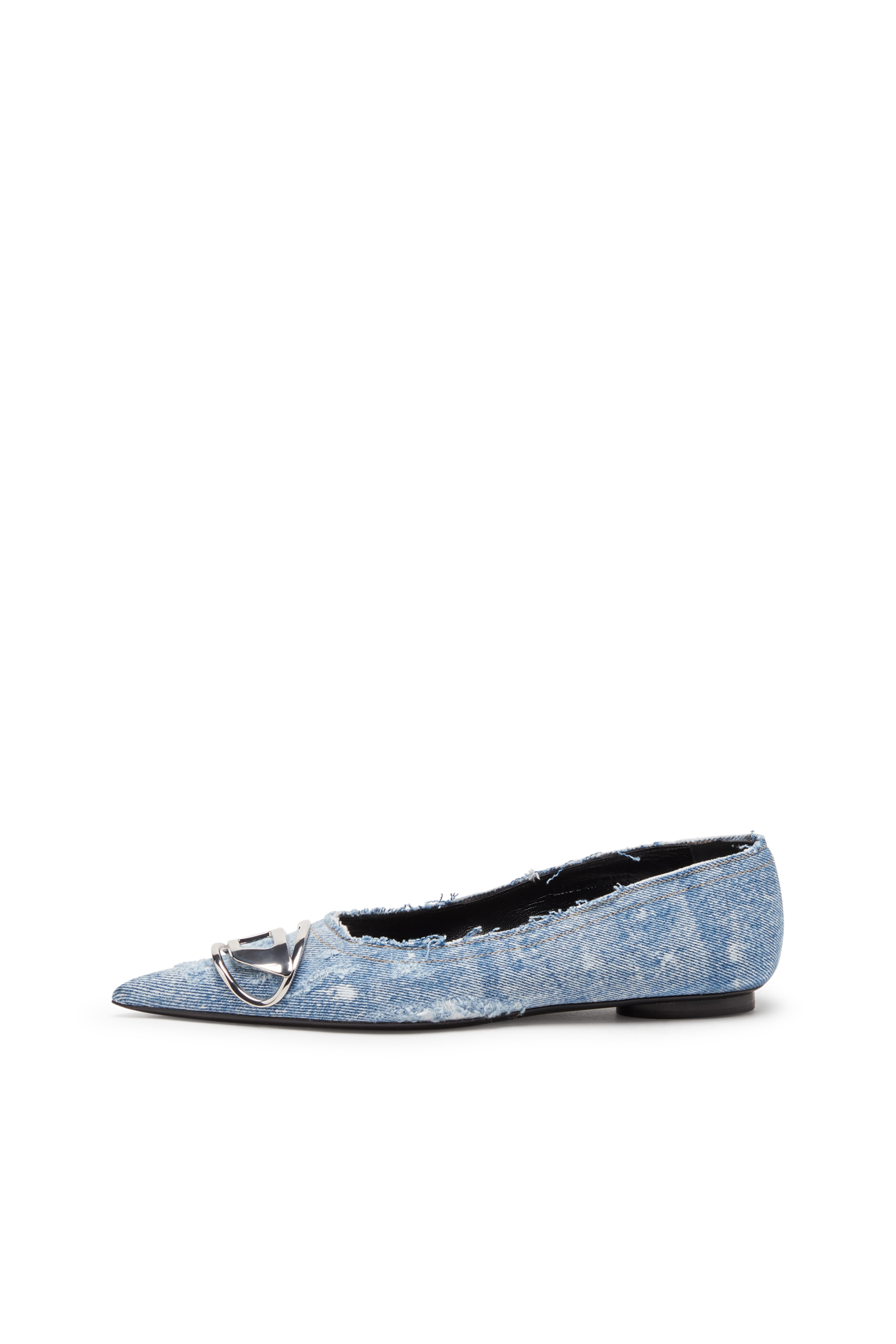 Diesel - D-VENUS BAL, D-Venus-Ballerines avec finition miroir Femme in Bleu - 6