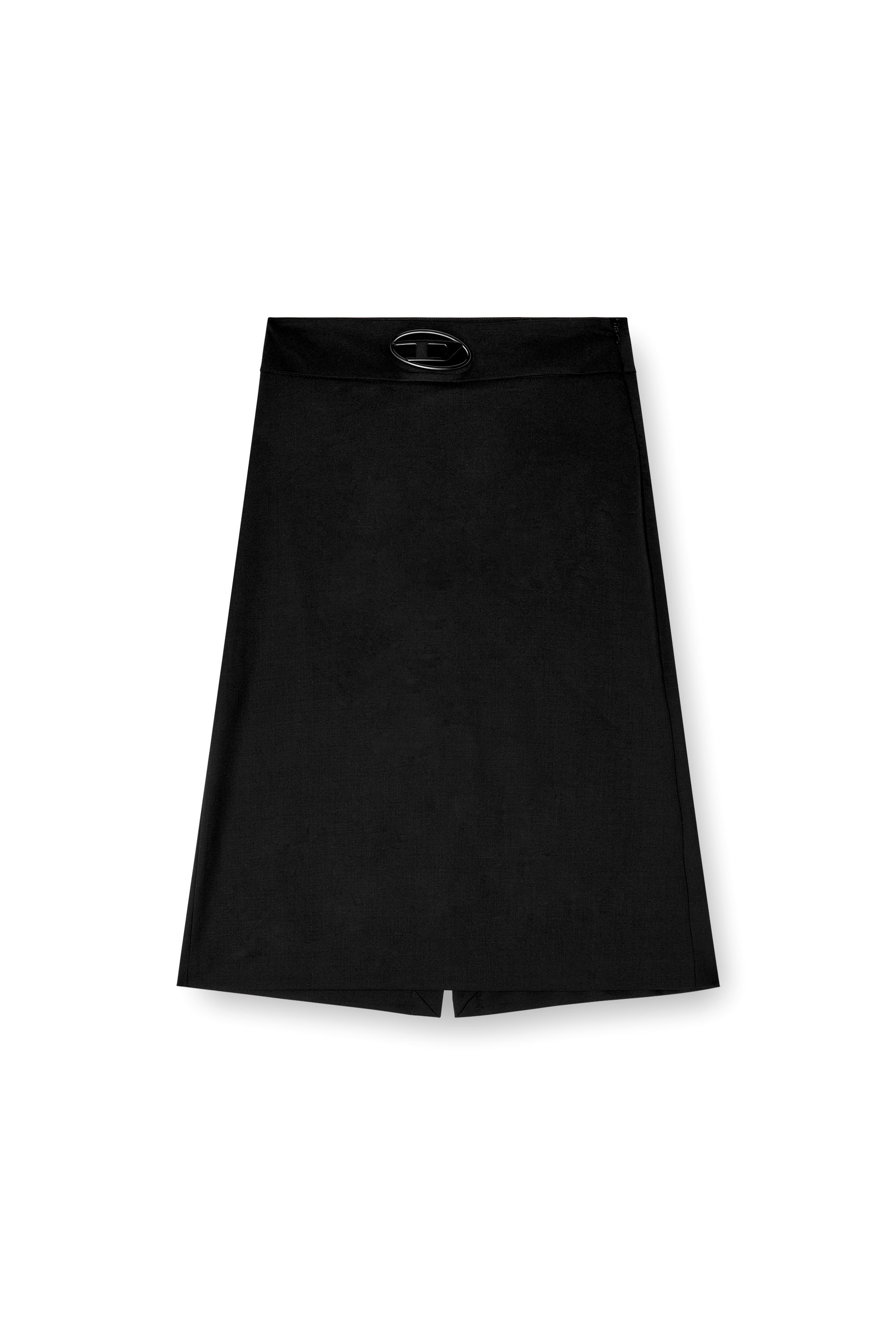 Diesel - O-SEUS, Woman's A-line midi skirt in Black - 2