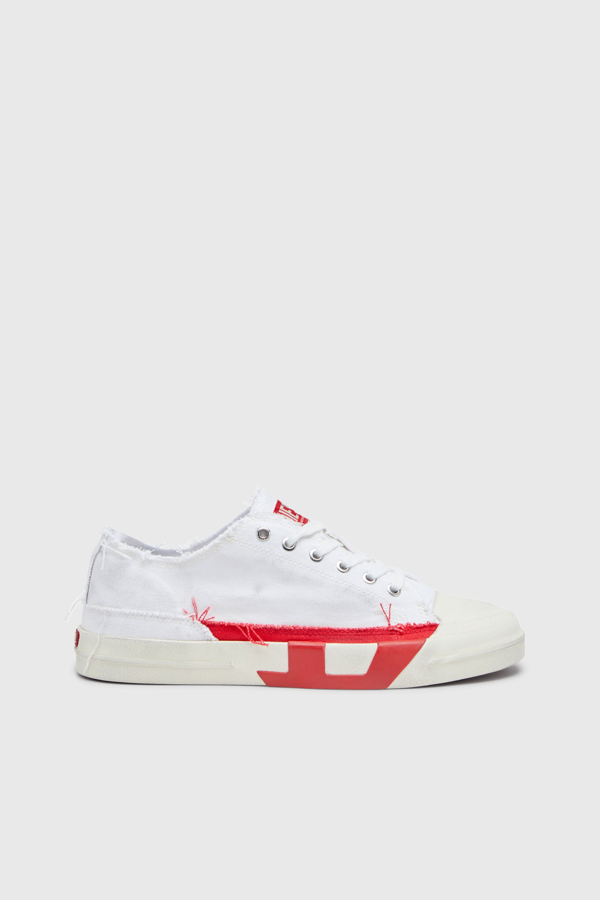 Diesel - S-D-VERSE LOW, S-D-Verse-Baskets en toile &agrave; effet sali Homme in Polychrome - 1
