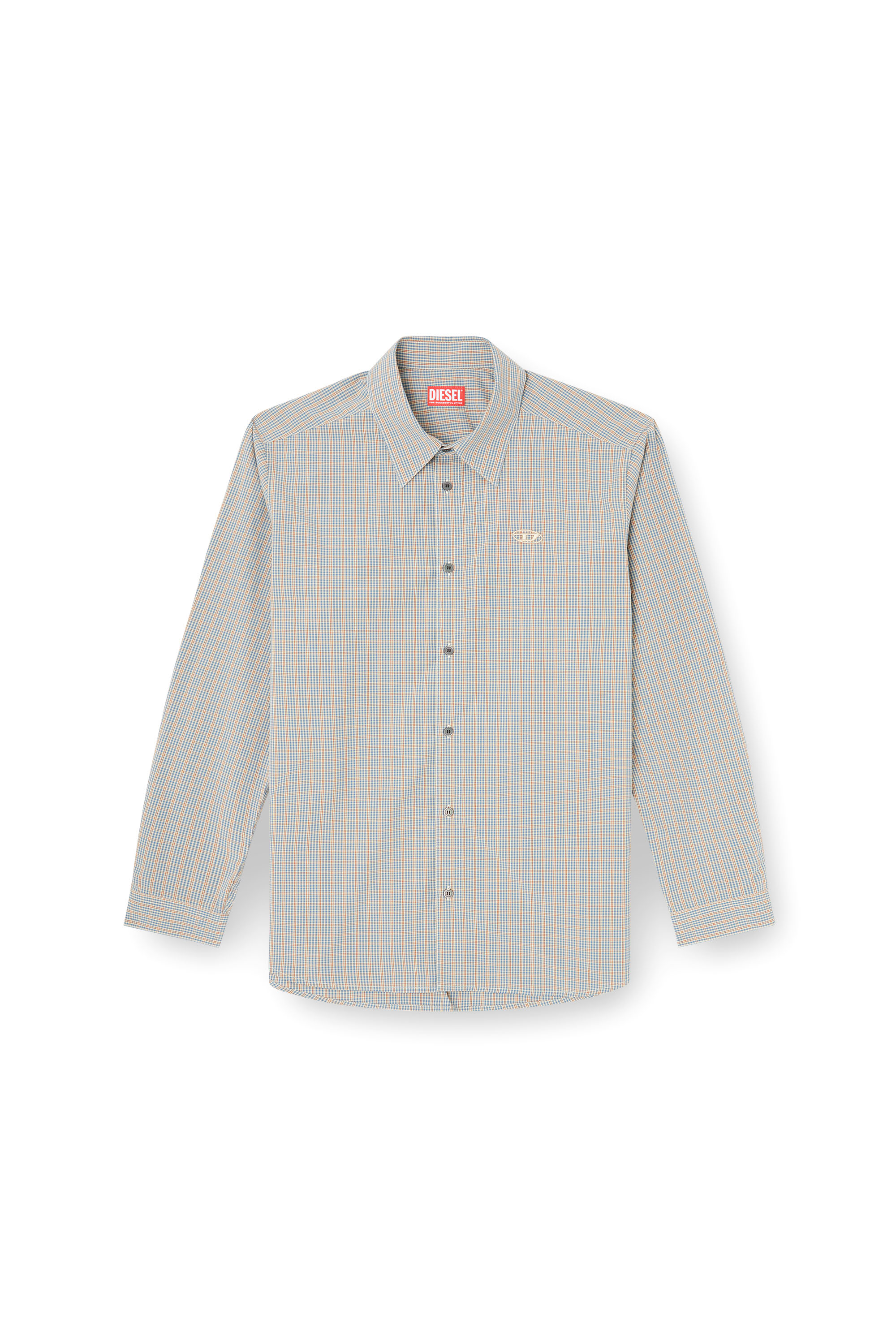 Diesel - S-SIMPLY-DLBV, Chemise à carreaux avec broderie Oval D Homme in Polychrome - 3