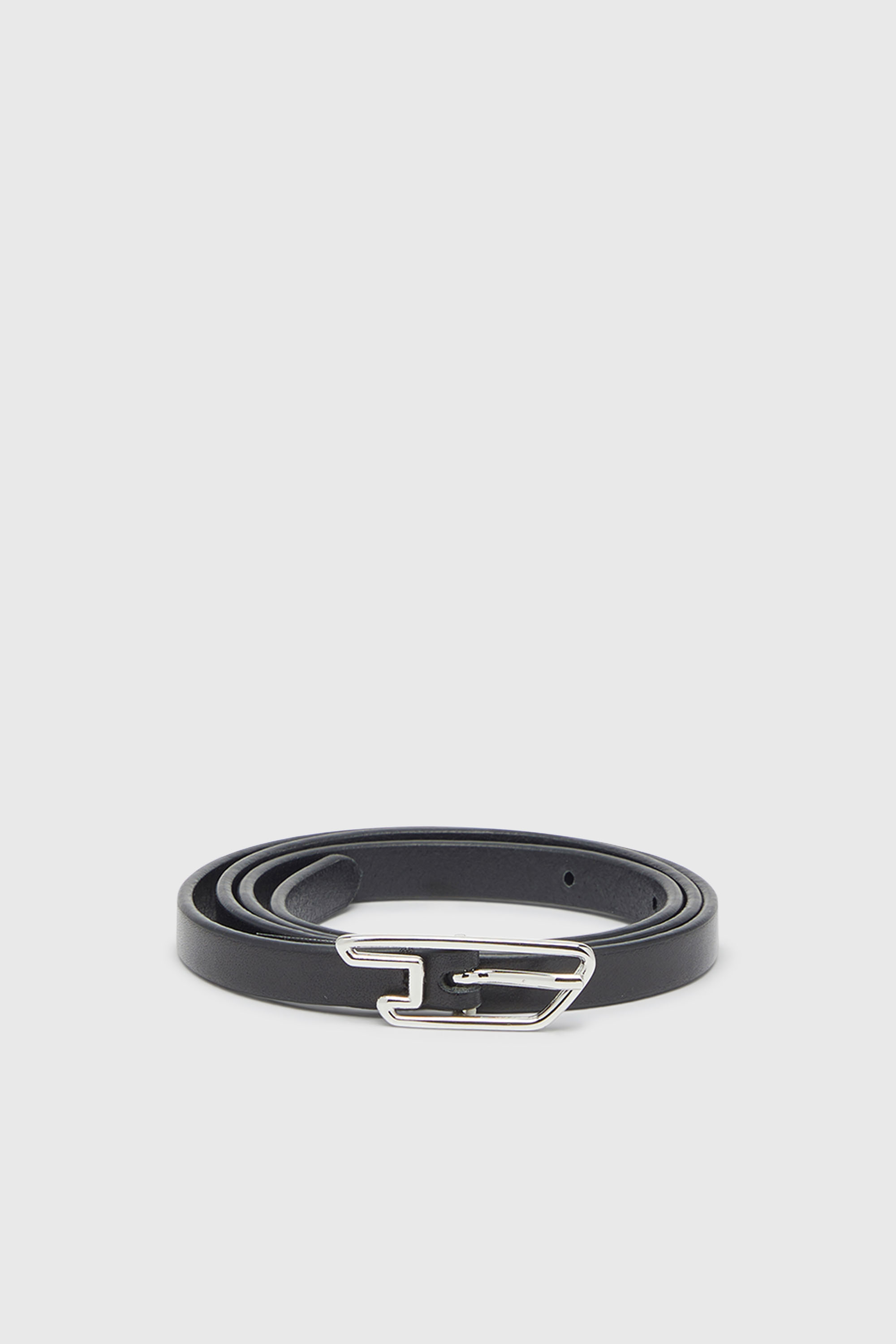 Diesel - B-D LINE W 10, Ceinture 1,5 cm en cuir pull-up avec boucle D Femme in Noir - 1