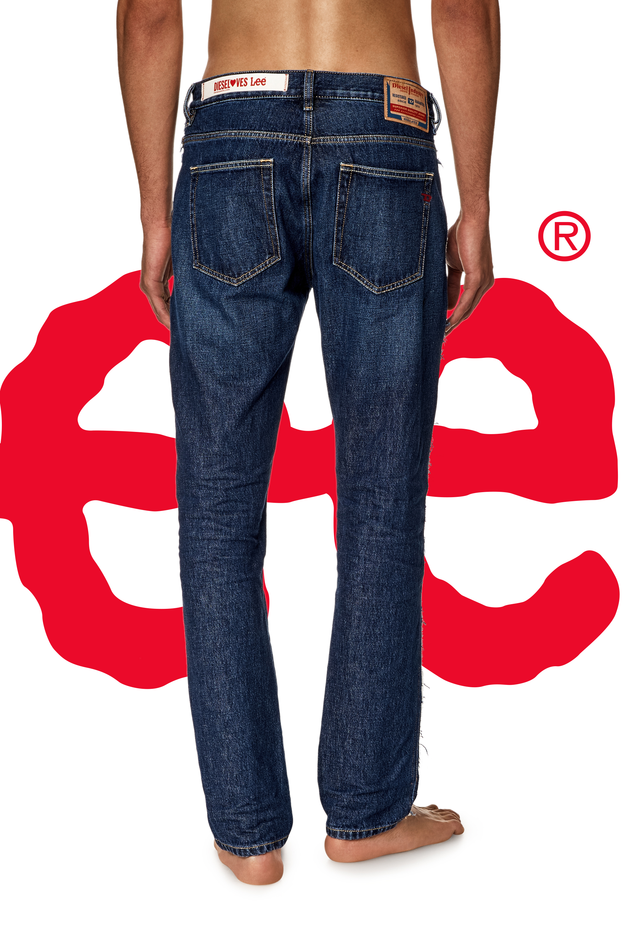 Diesel - Regular Jeans Dieseloves 04 09K47 Mixte, Bleu moyen - Image 6