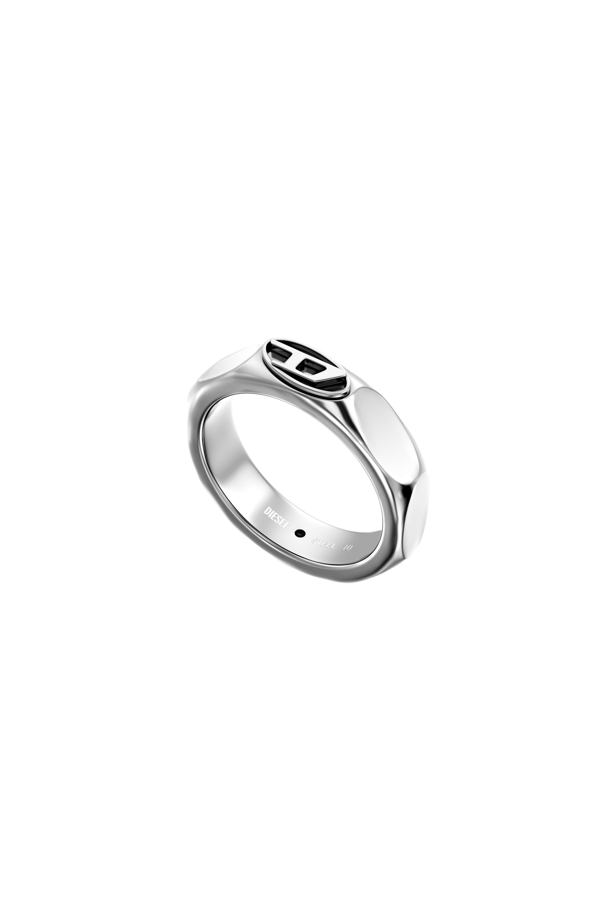 Diesel - DX1693040 JEWELLERY, Bague anneau en acier inoxydable Mixte in Gris argent&eacute; - 1