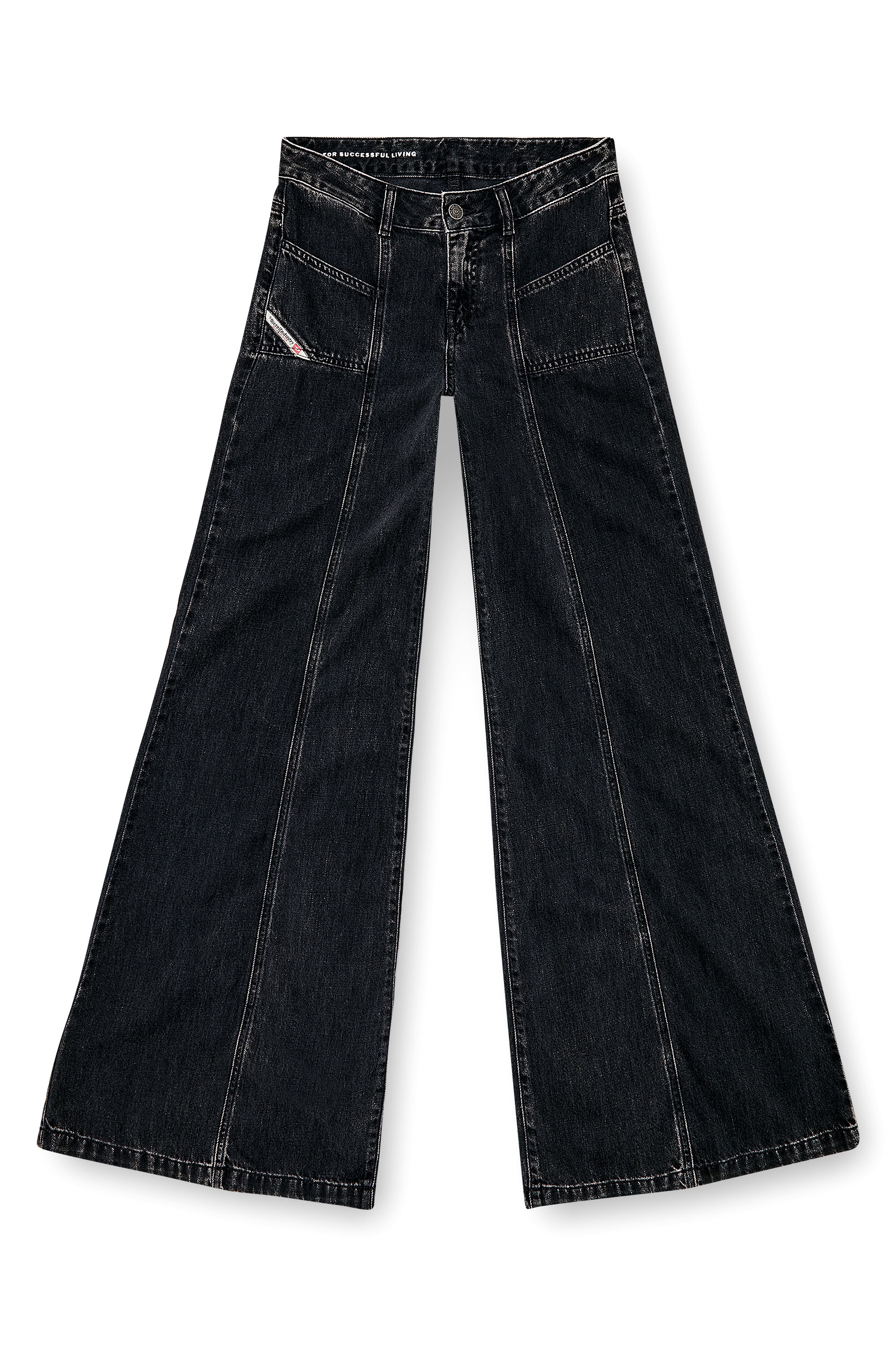 Diesel - Flare Jeans D-Akii 068HN Femme, Noir/Gris fonc&eacute; - Image 6