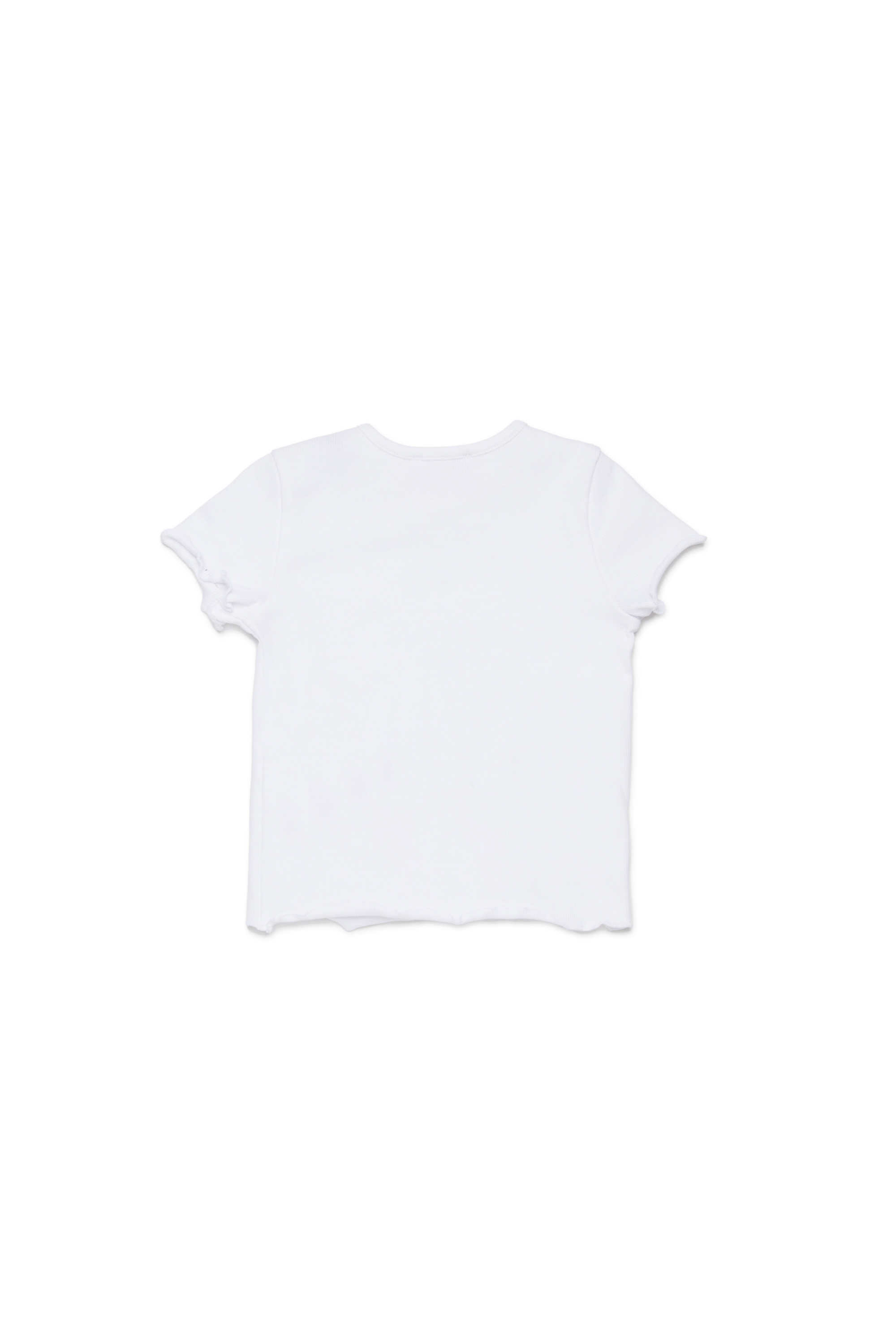 Diesel - TASPYB, T-shirt &agrave; ourlets volant&eacute;s Femme in Blanc - 2