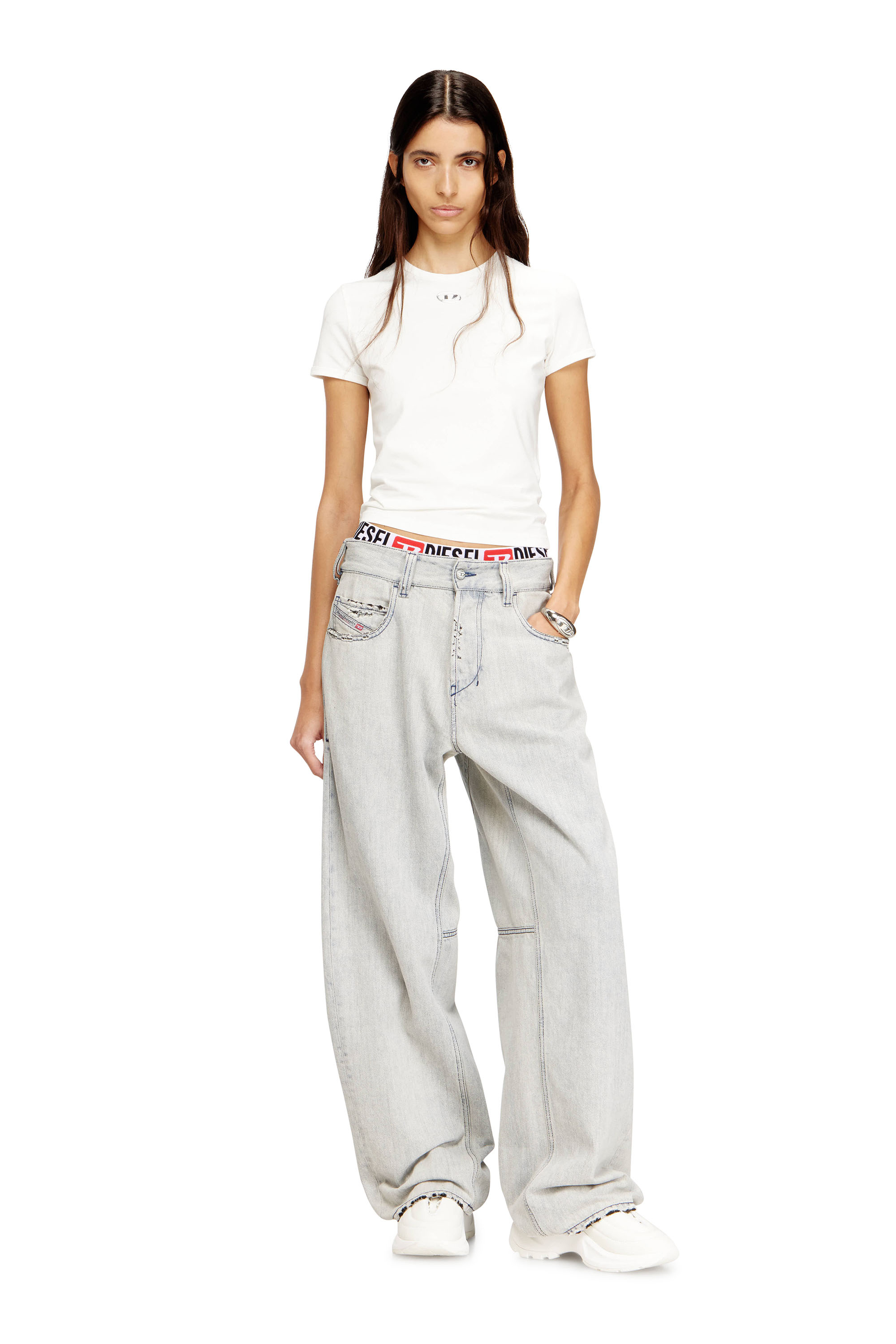 Diesel - Relaxed Jeans 1997 D-Enim-M 068UR Mixte, Bleu Clair - Image 7