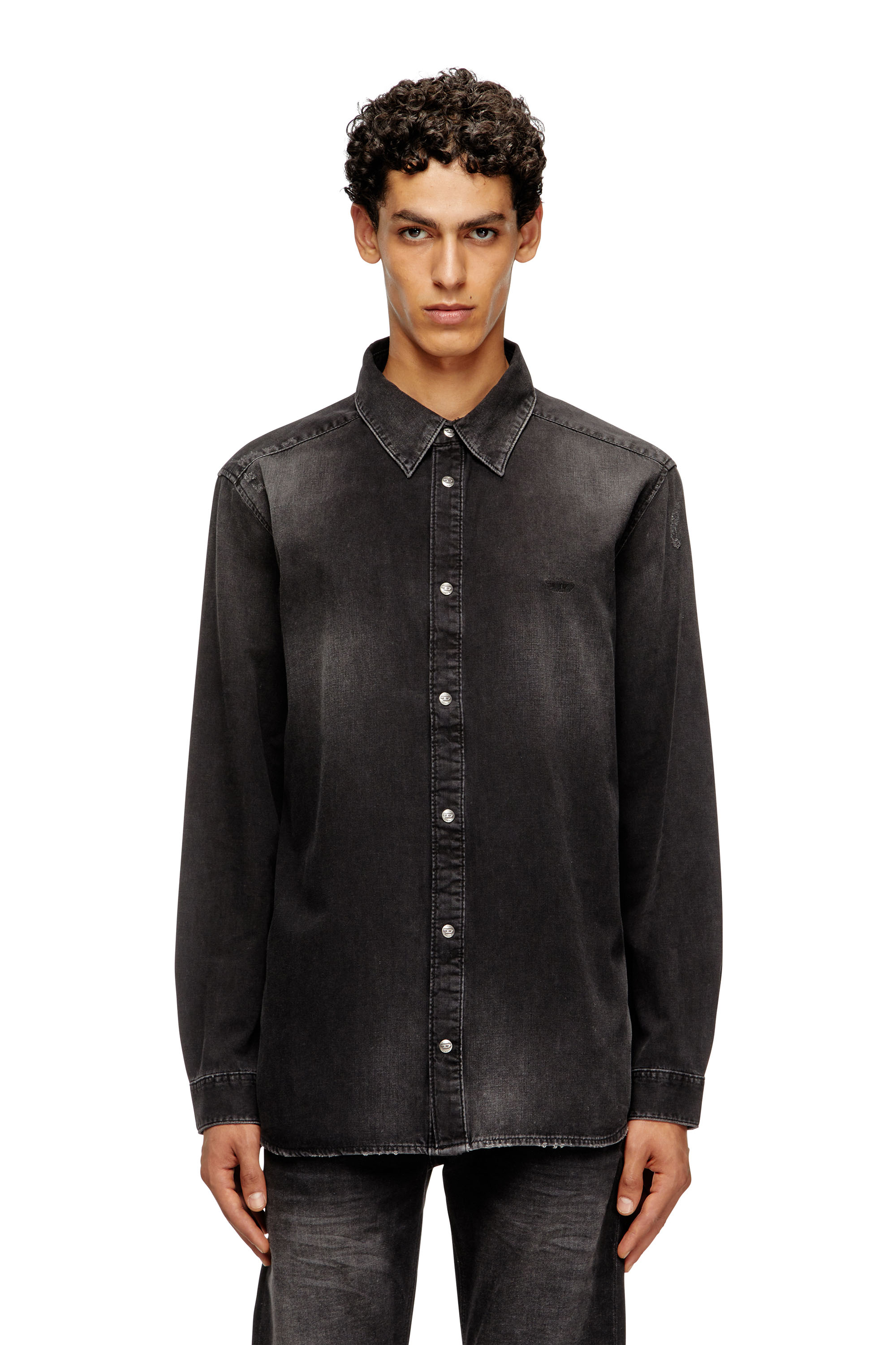 Diesel - D-SIMPLY, Chemise en denim à manches longues Homme in Noir - 1