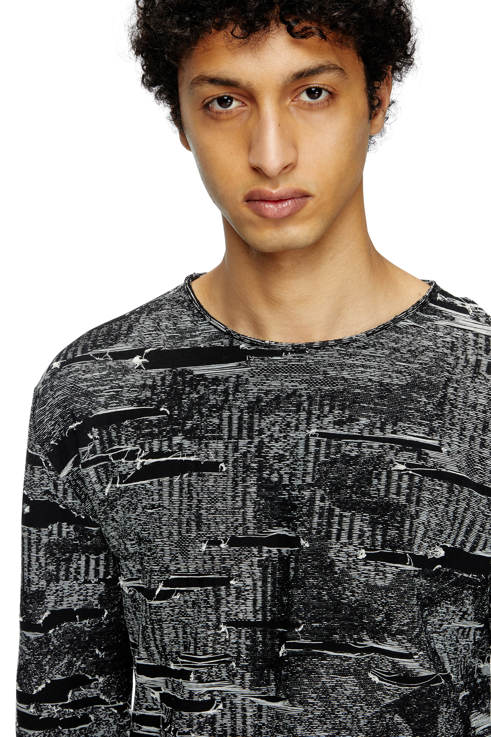 Diesel - K-CADMO, Pull avec effet vieilli Homme in Noir - 5