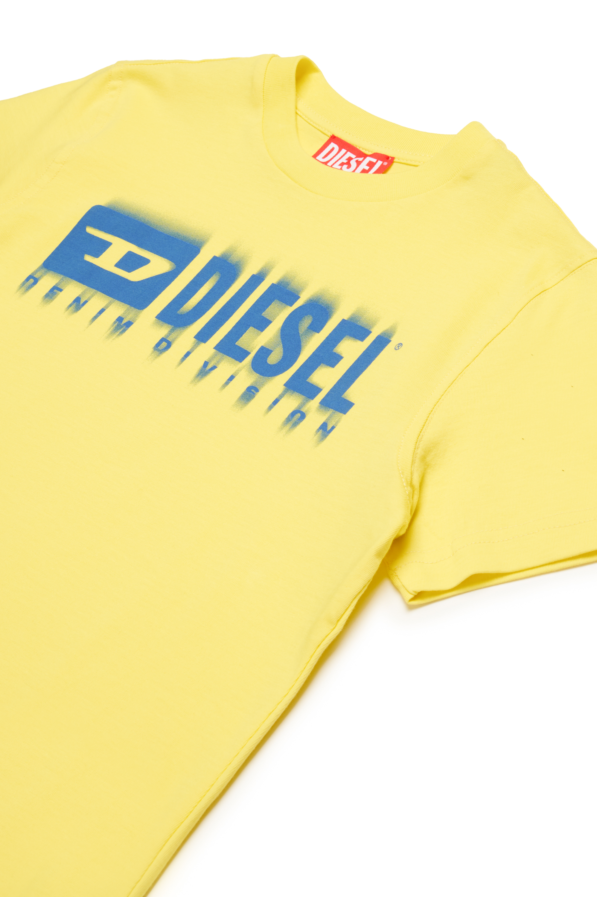 Diesel - TDIEGORL6, T-shirt avec logo taché Homme in Jaune - 3