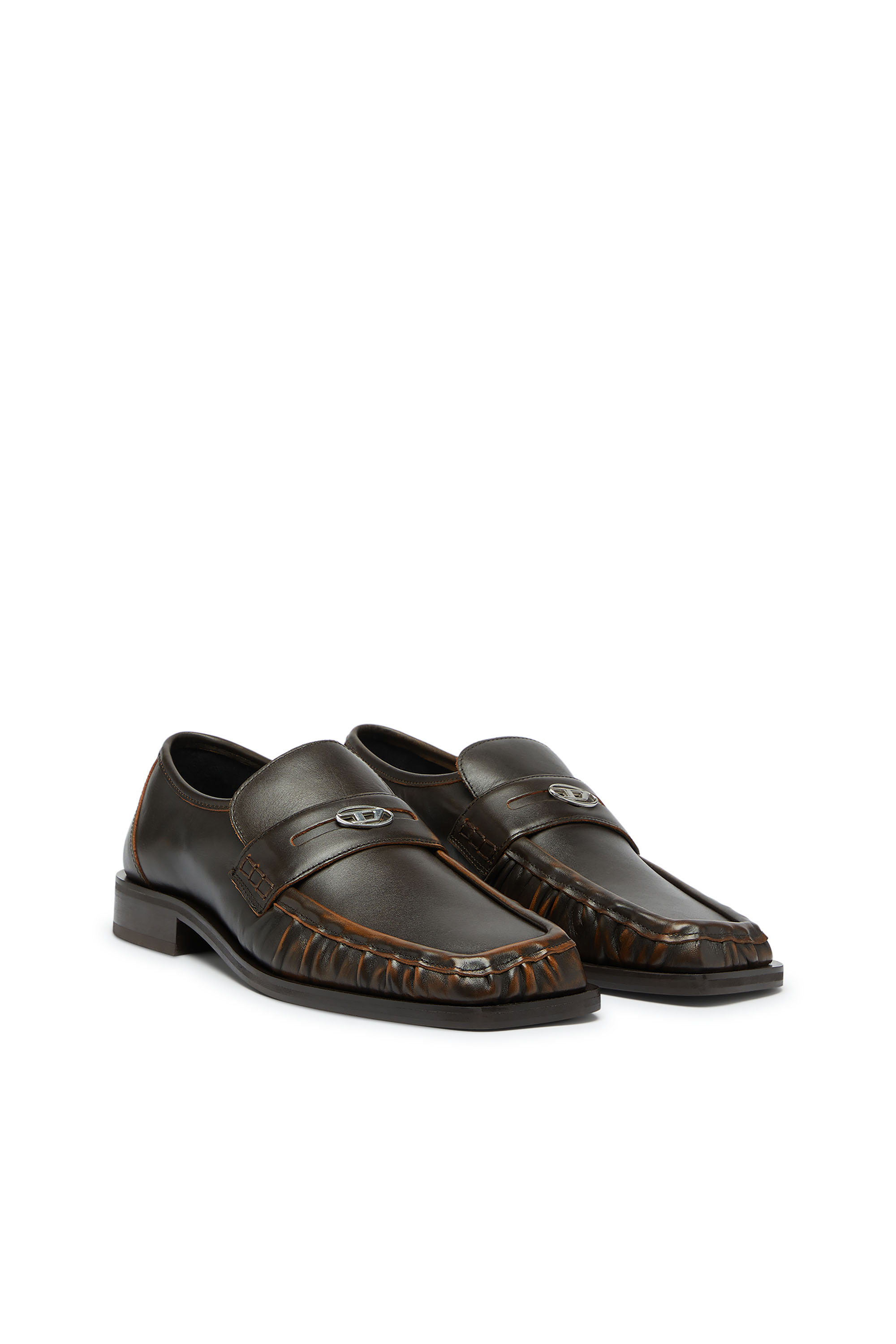 Diesel - D-AMBER LOAFER, D-Amber - Mocassins Penny en cuir Homme in Marron - 2