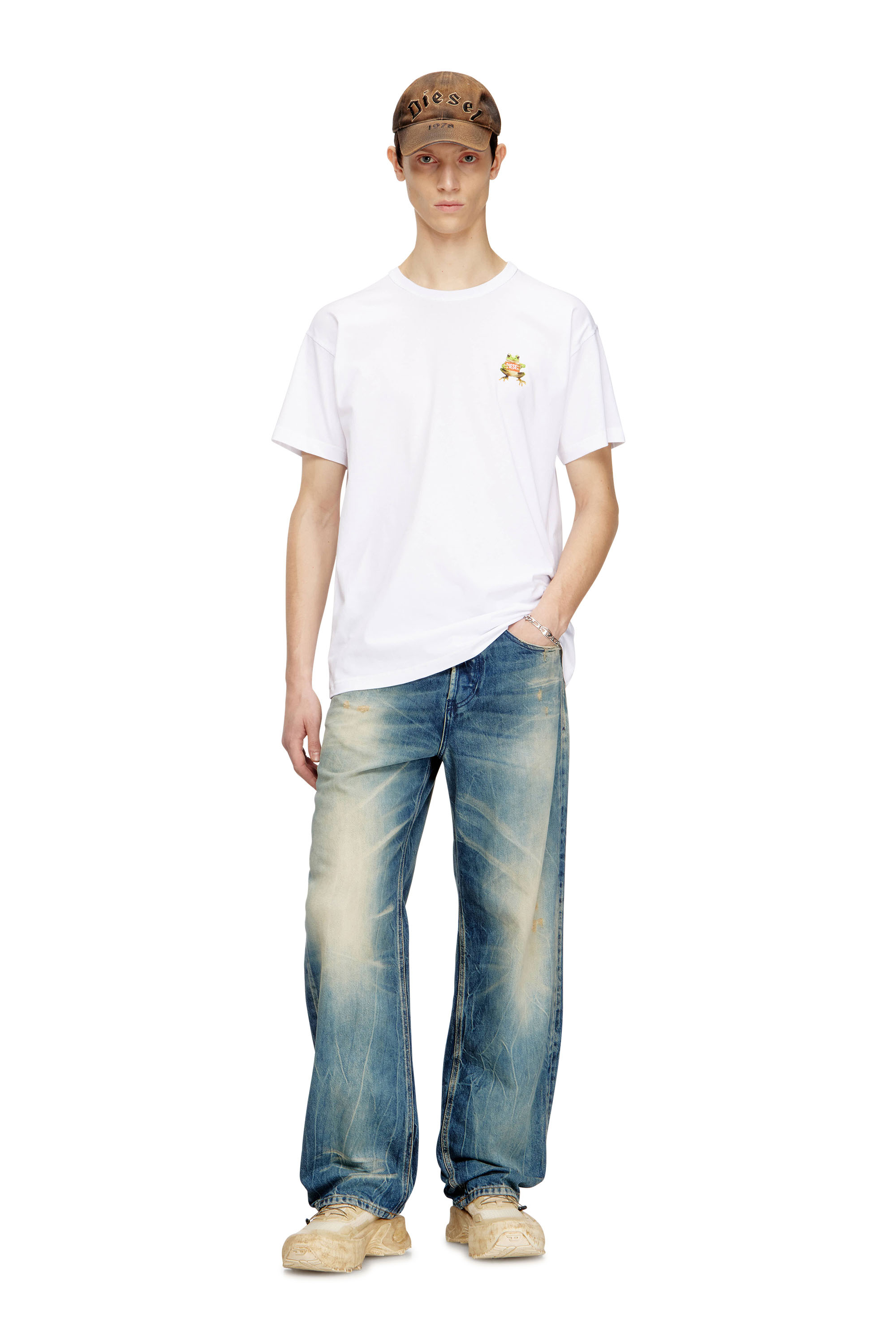 Diesel - T-NORM-FROG, T-shirt avec imprim&eacute; grenouille et logo Homme in ToBeDefined - 2
