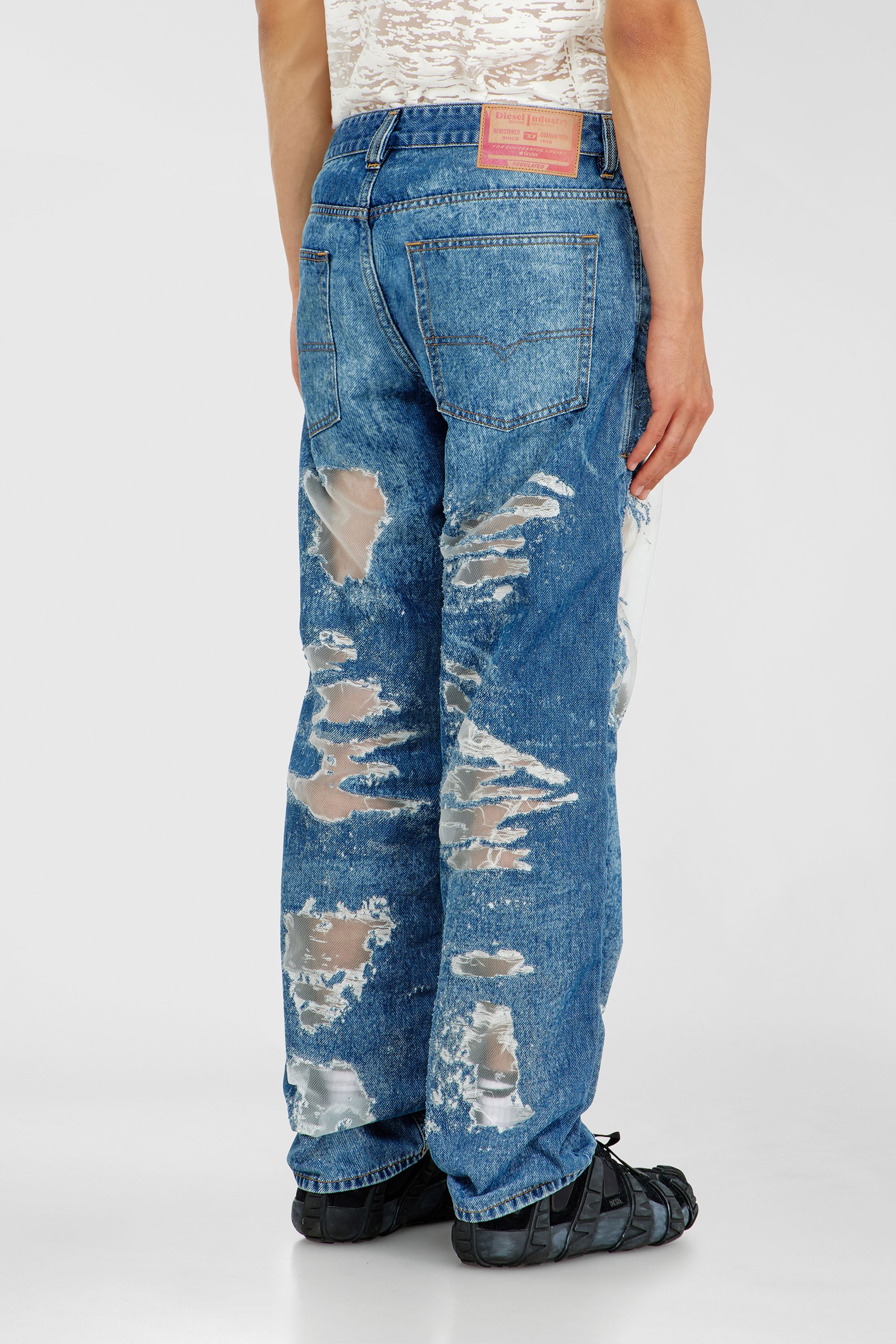 Diesel - Regular Jeans 2024 D-Macs 068ZH Homme, Bleu moyen - Image 3