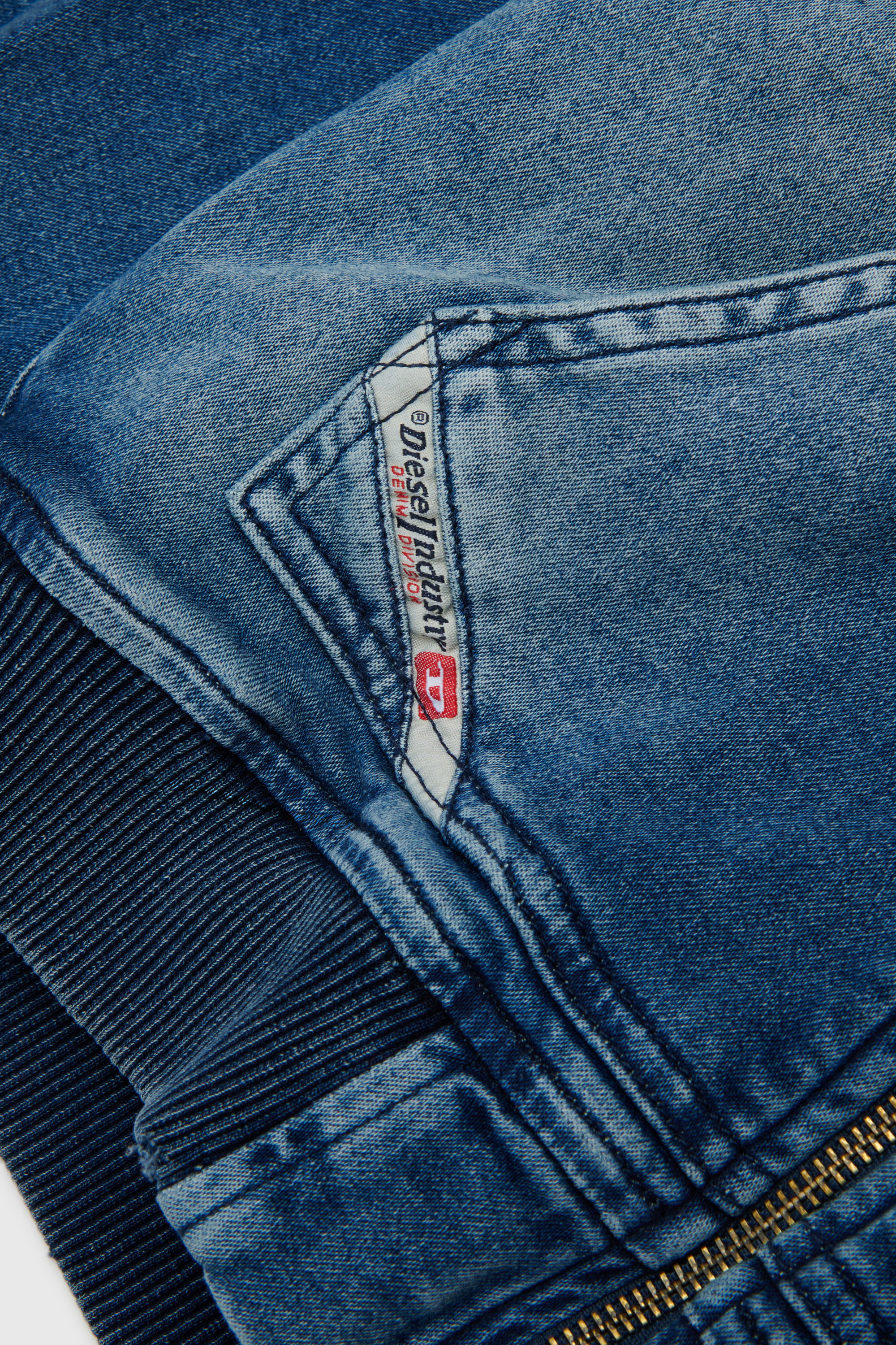 Diesel - STIMM-OVER JJJ, Sweat &agrave; capuche zipp&eacute; en JoggJeans Homme in Bleu - 4