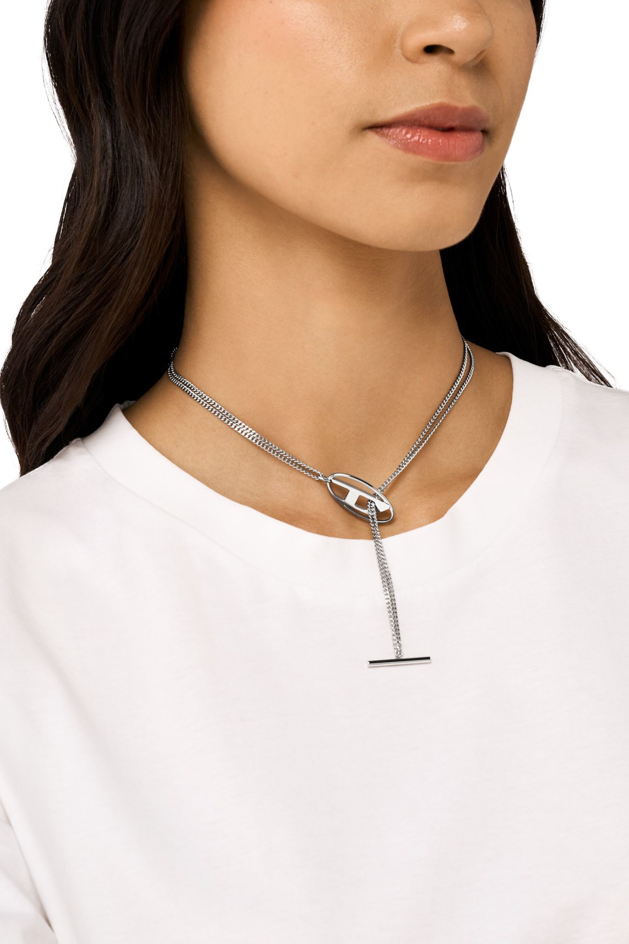 Diesel - DX1534040, Collier chaîne en acier inoxydable Mixte in Gris argenté - 4