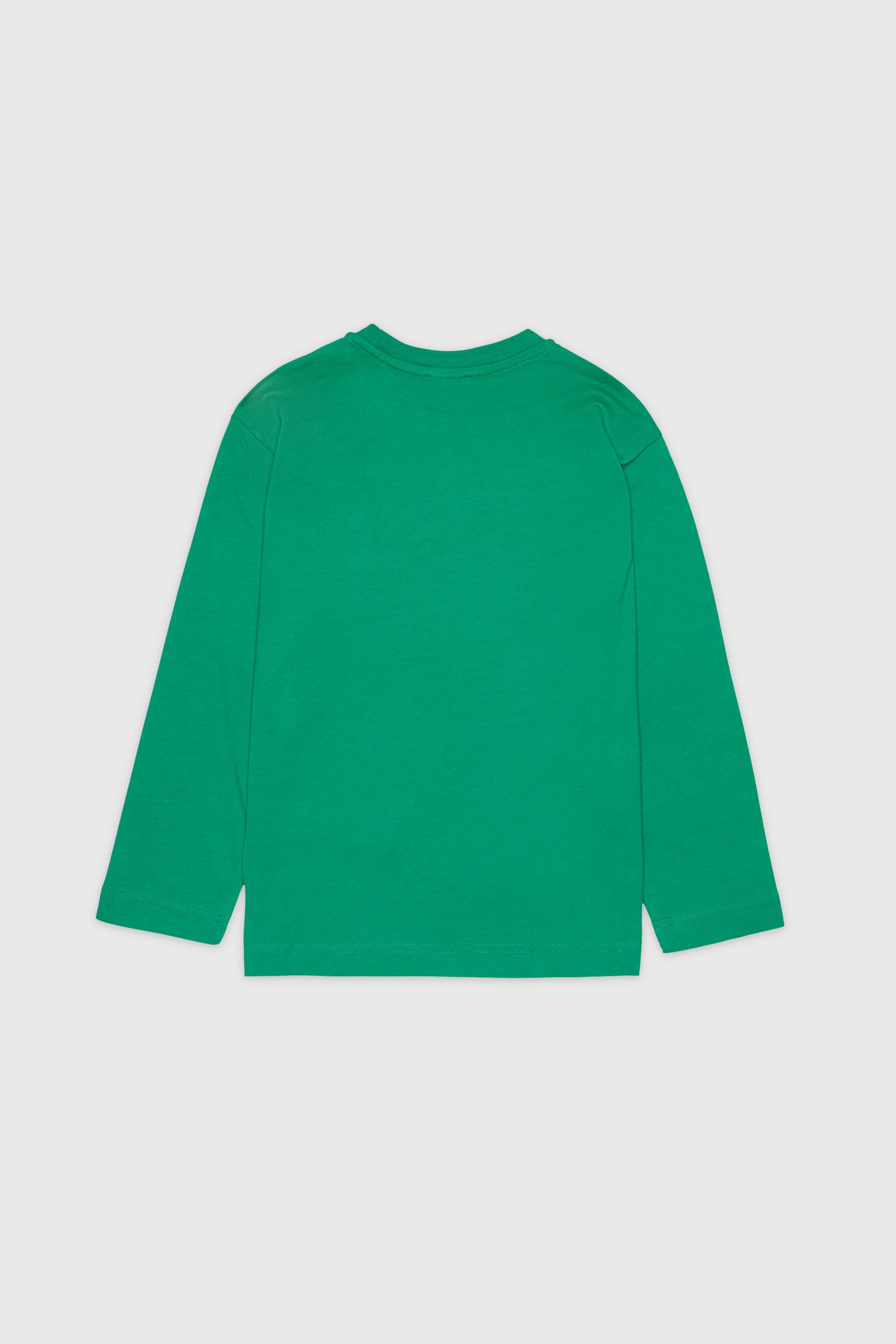 Diesel - TCIRCLELS OVER, T-shirt &agrave; manches longues avec logo Oval D Homme in Vert - 2
