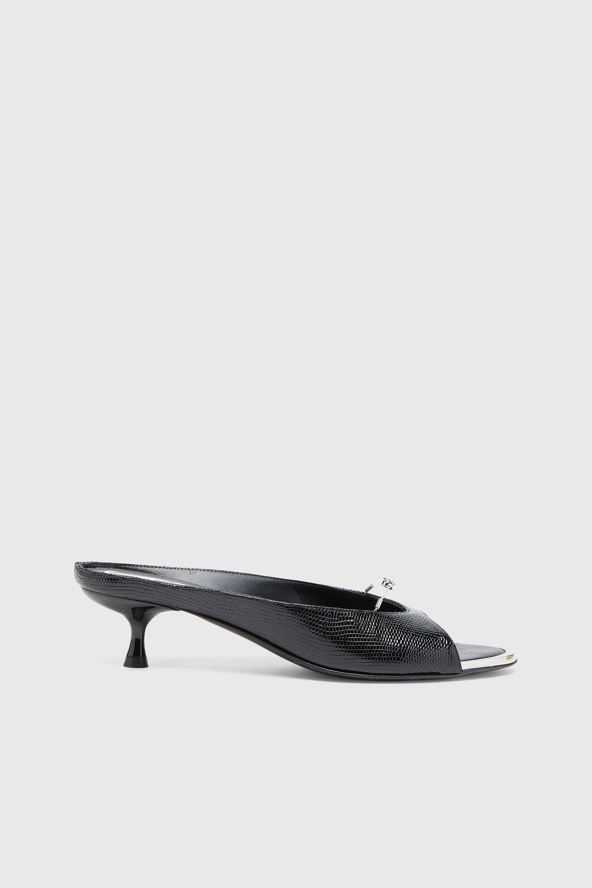 Diesel - D-DIAM'S-SA-40, D-Diam's - Mule en cuir avec Oval D flottant Femme in Noir - 1