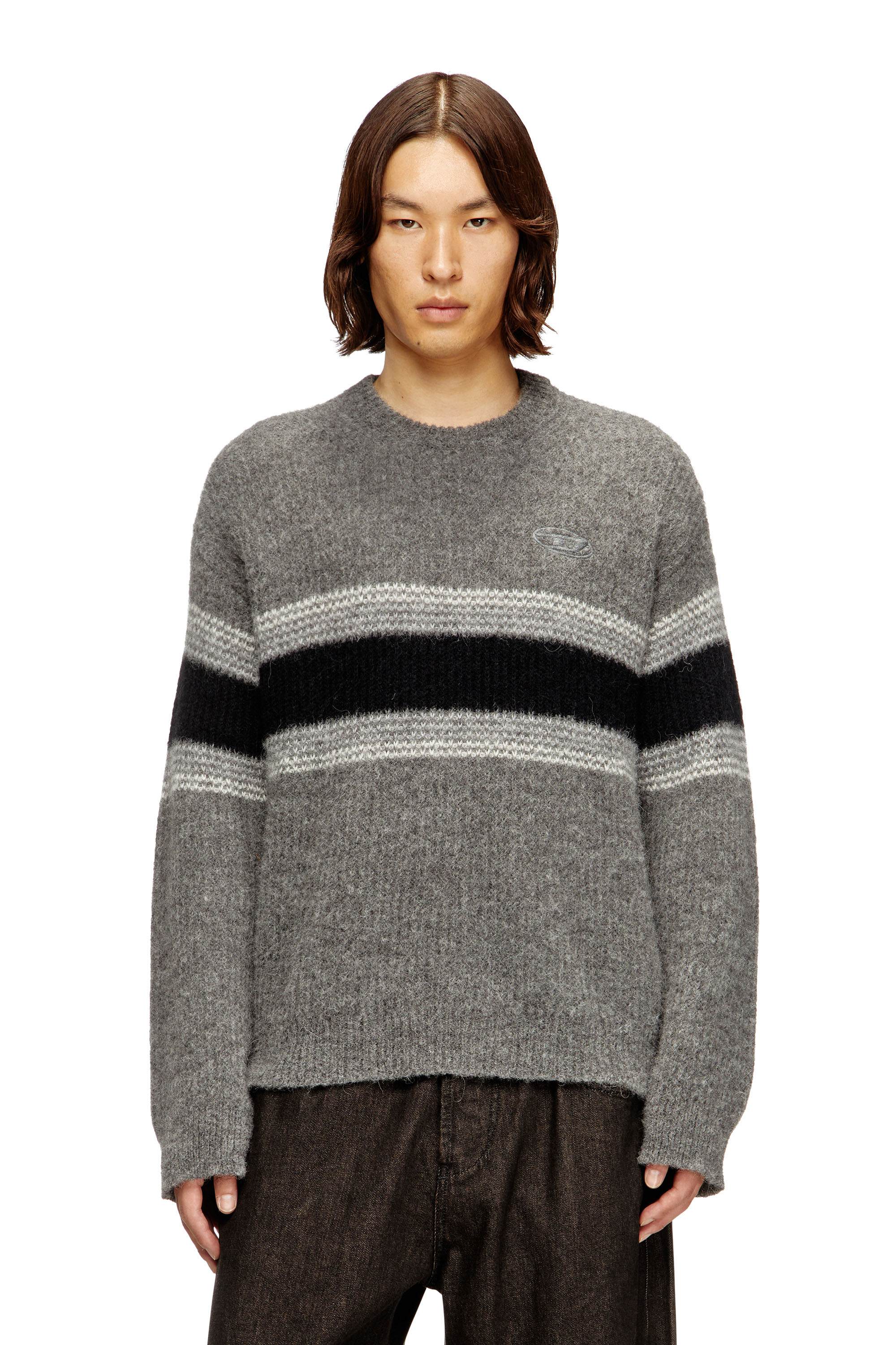 Diesel - K-SOREN, Pull rayé en mélange d'alpaga Homme in Polychrome - 1