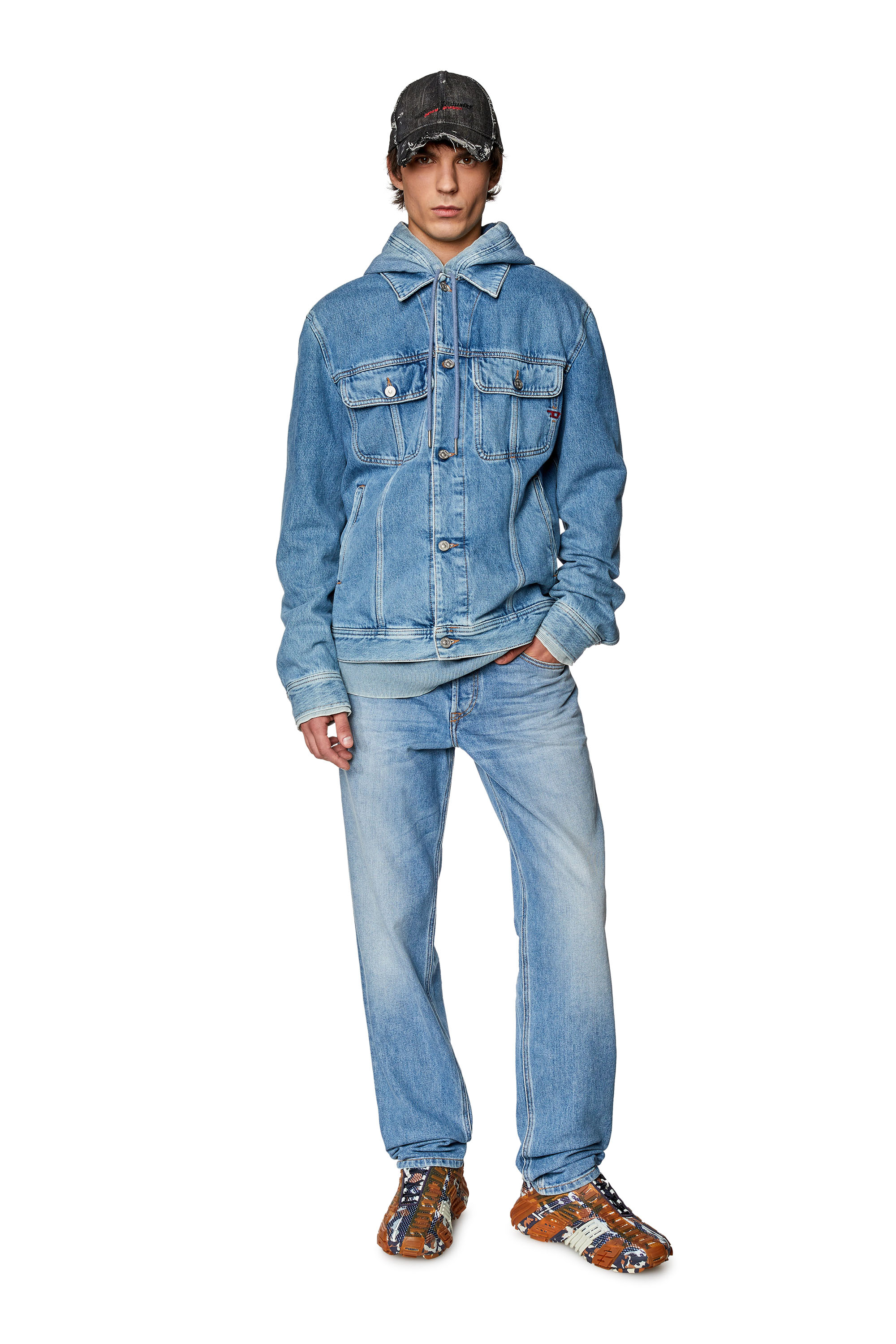 Diesel - Tapered Jeans 2023 D-Finitive 09F81, Bleu moyen - Image 4