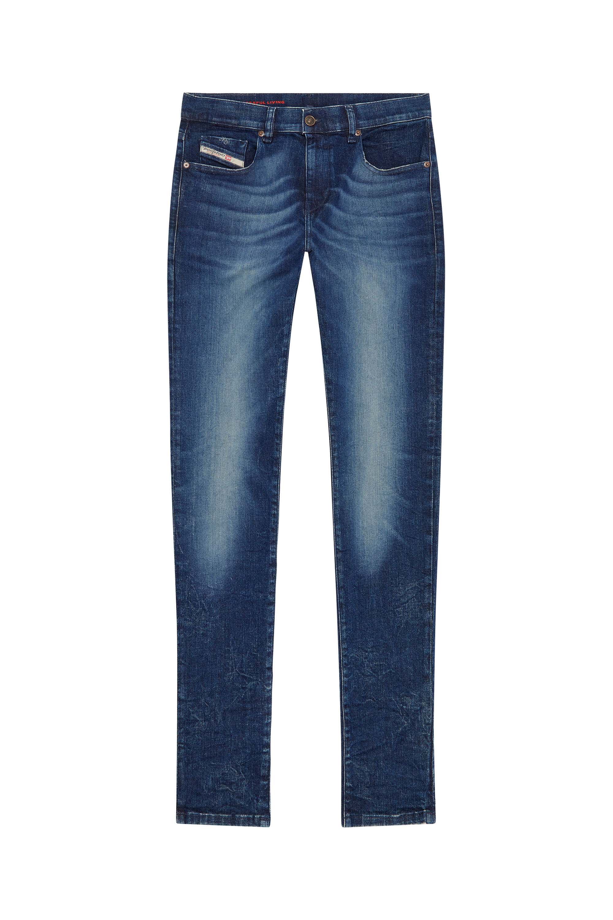 Diesel - 2019 D-Strukt 09F54 Slim Jeans, Bleu Foncé - Image 6